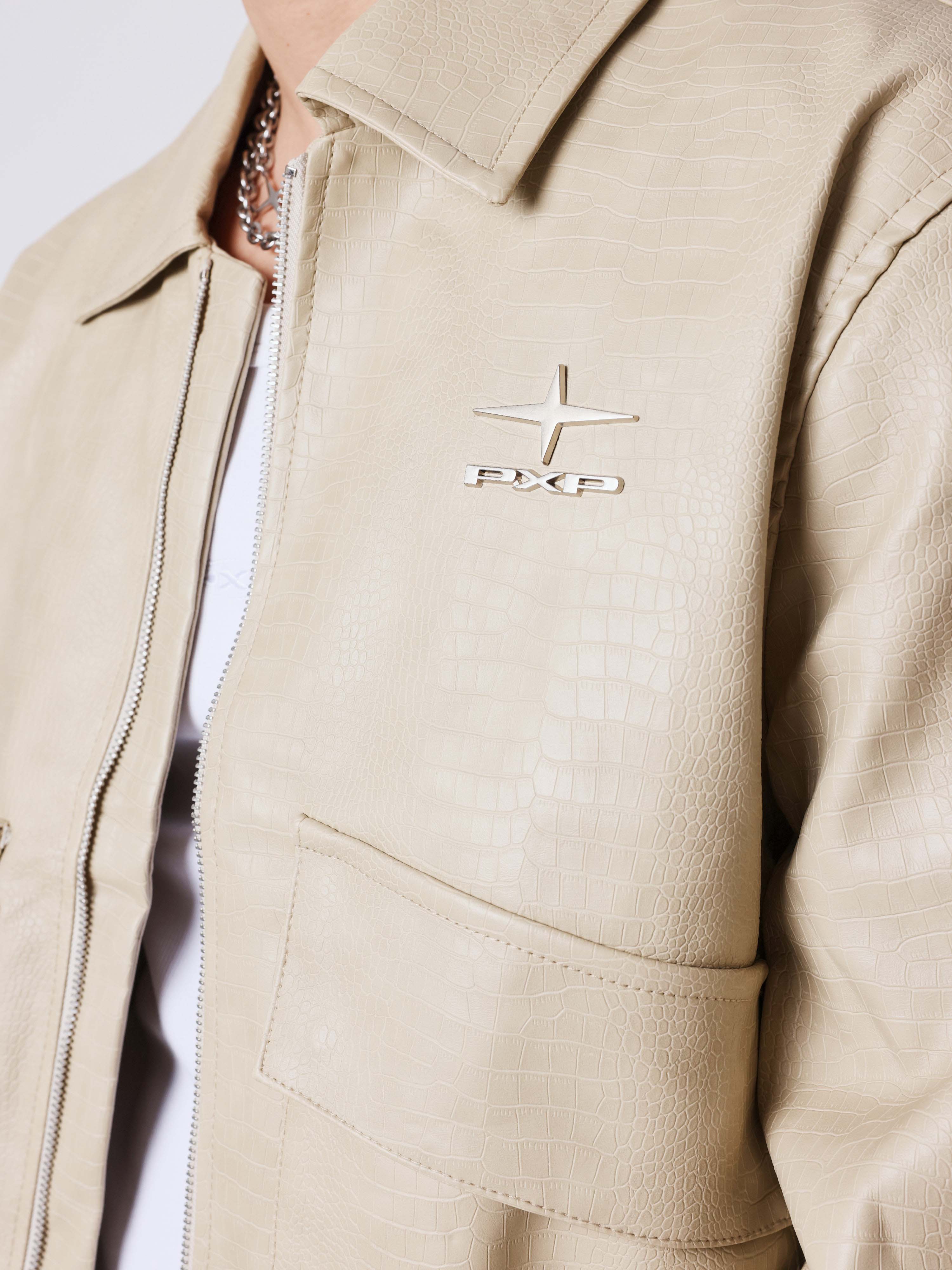 Blouson urbain zippé en vegan leather - Image 4