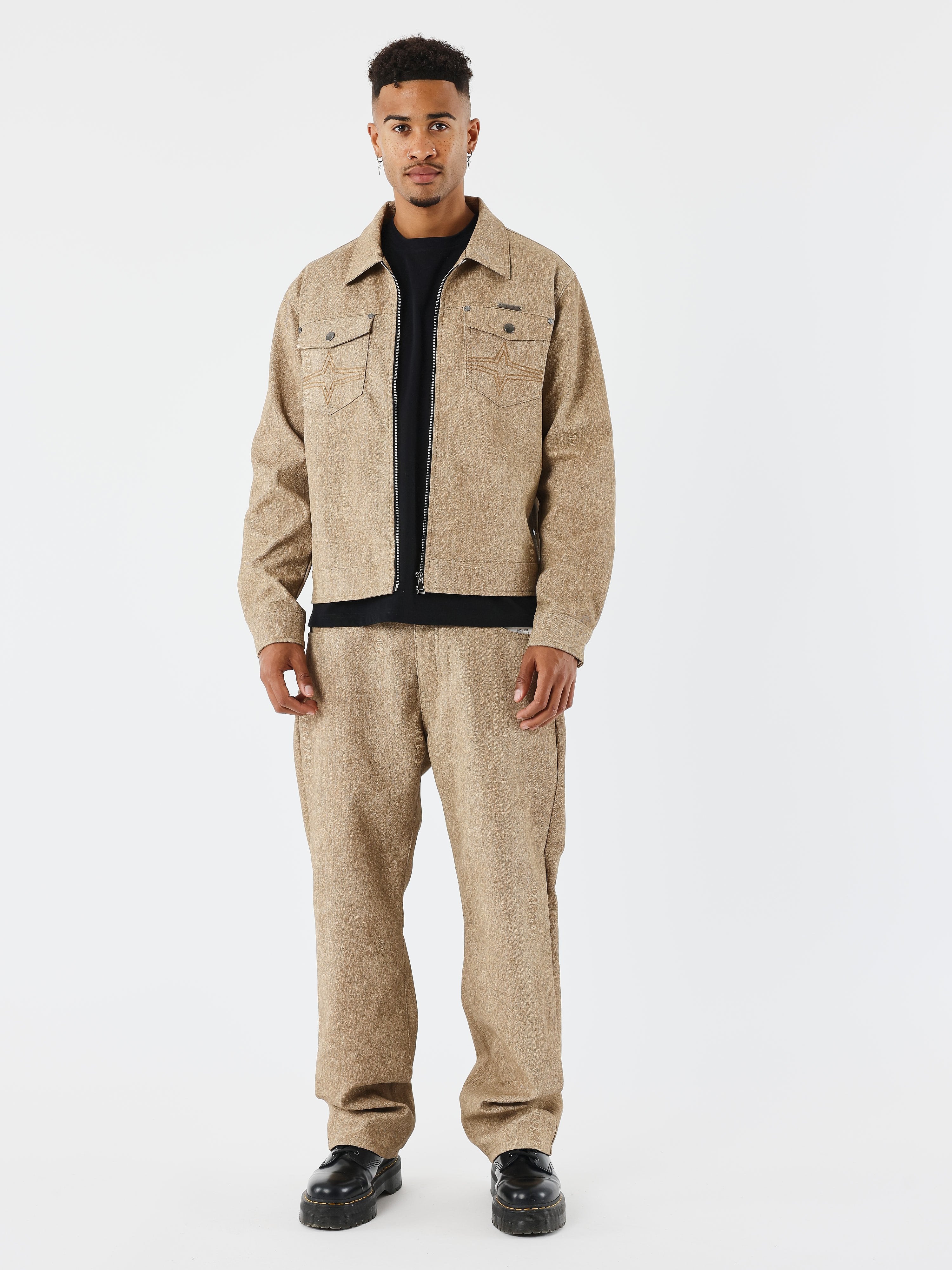 Veste en similicuir effet denim - Image 6