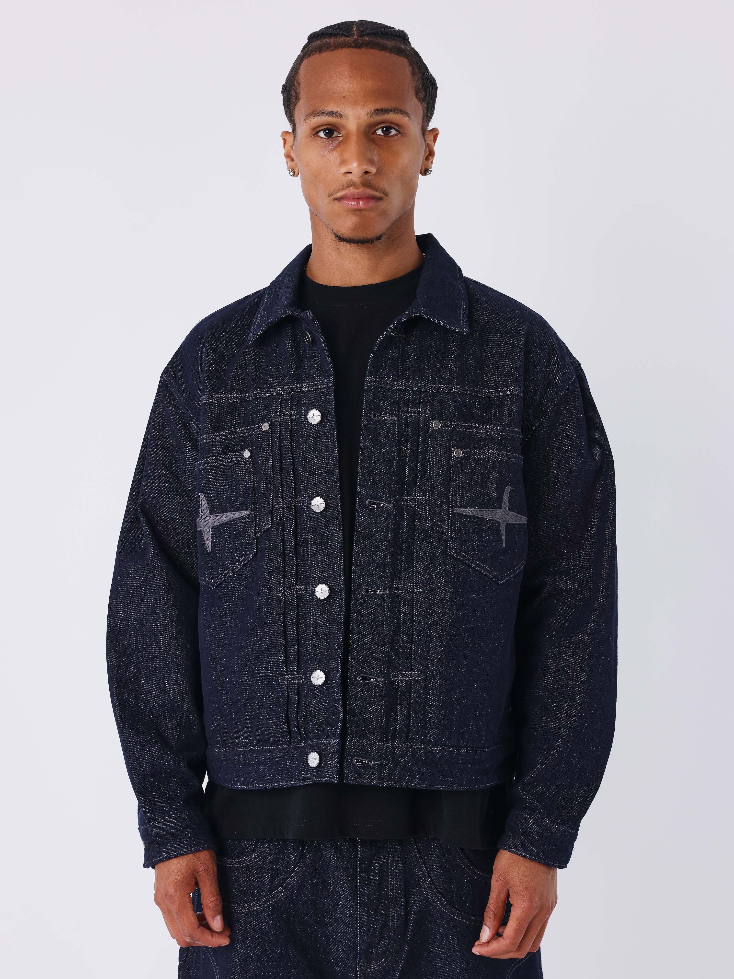 Veste en denim brut