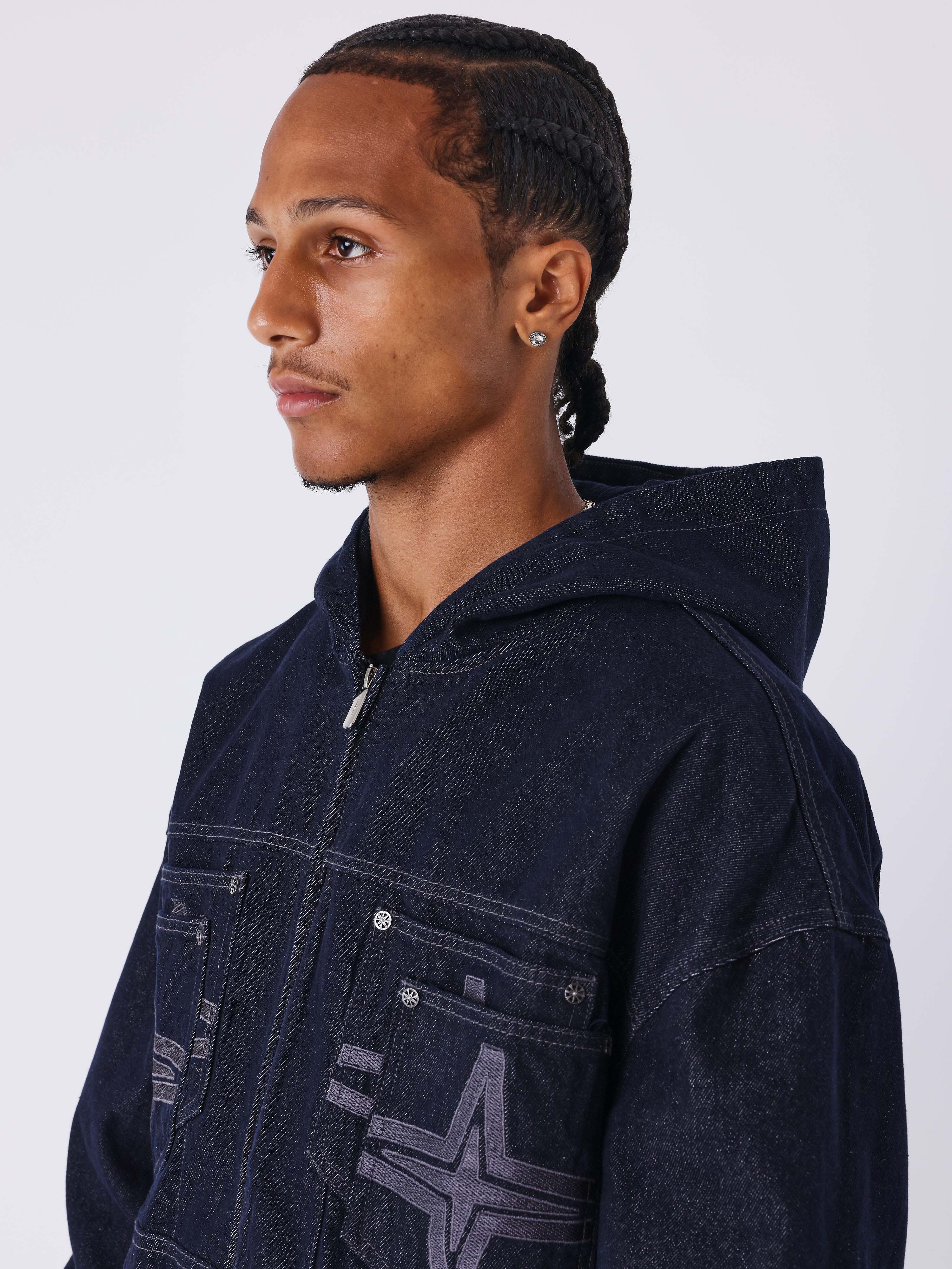 Veste à capuche en denim - Image 3