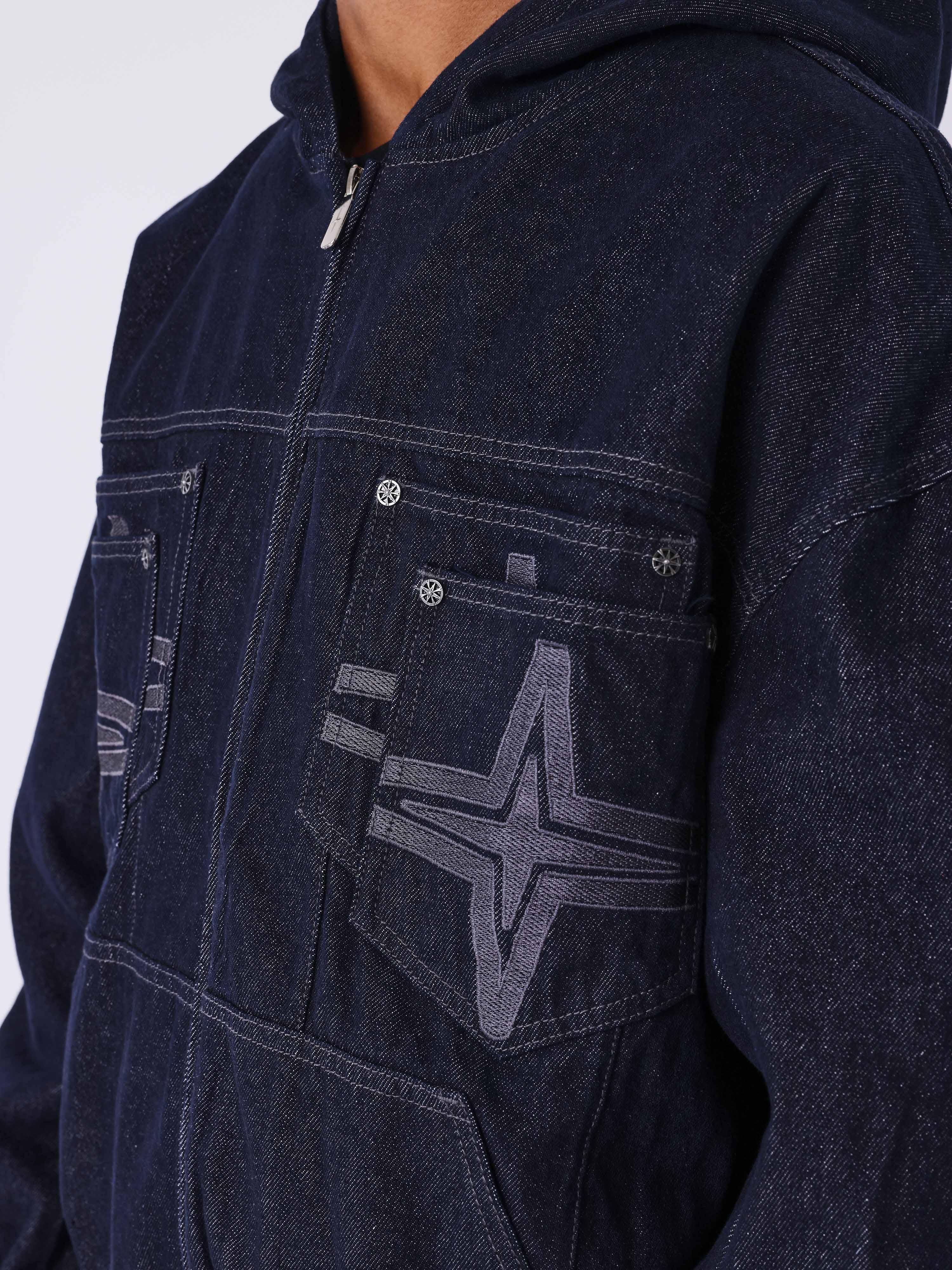 Veste à capuche en denim - Image 4