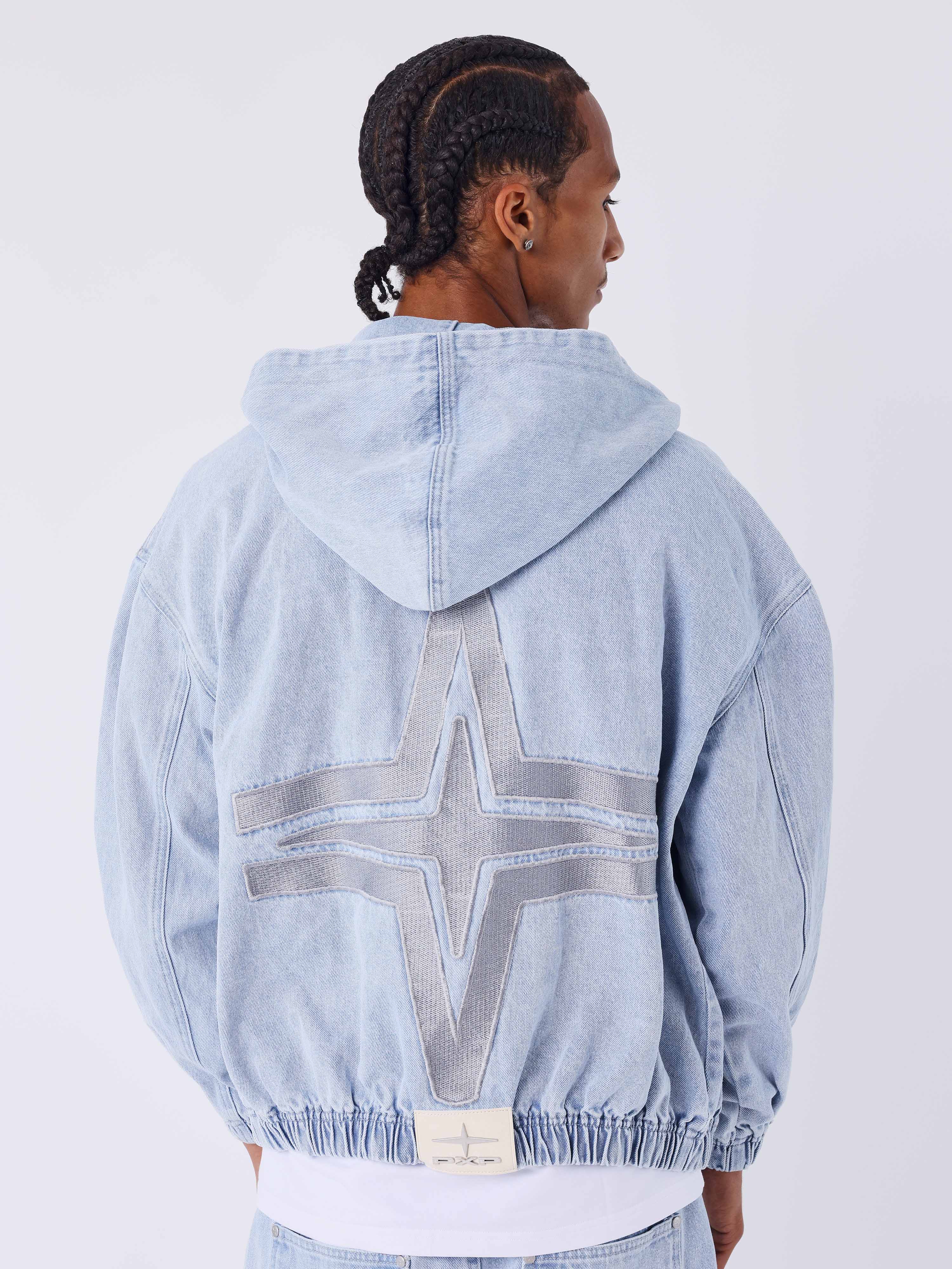 Veste à capuche en denim - Image 2