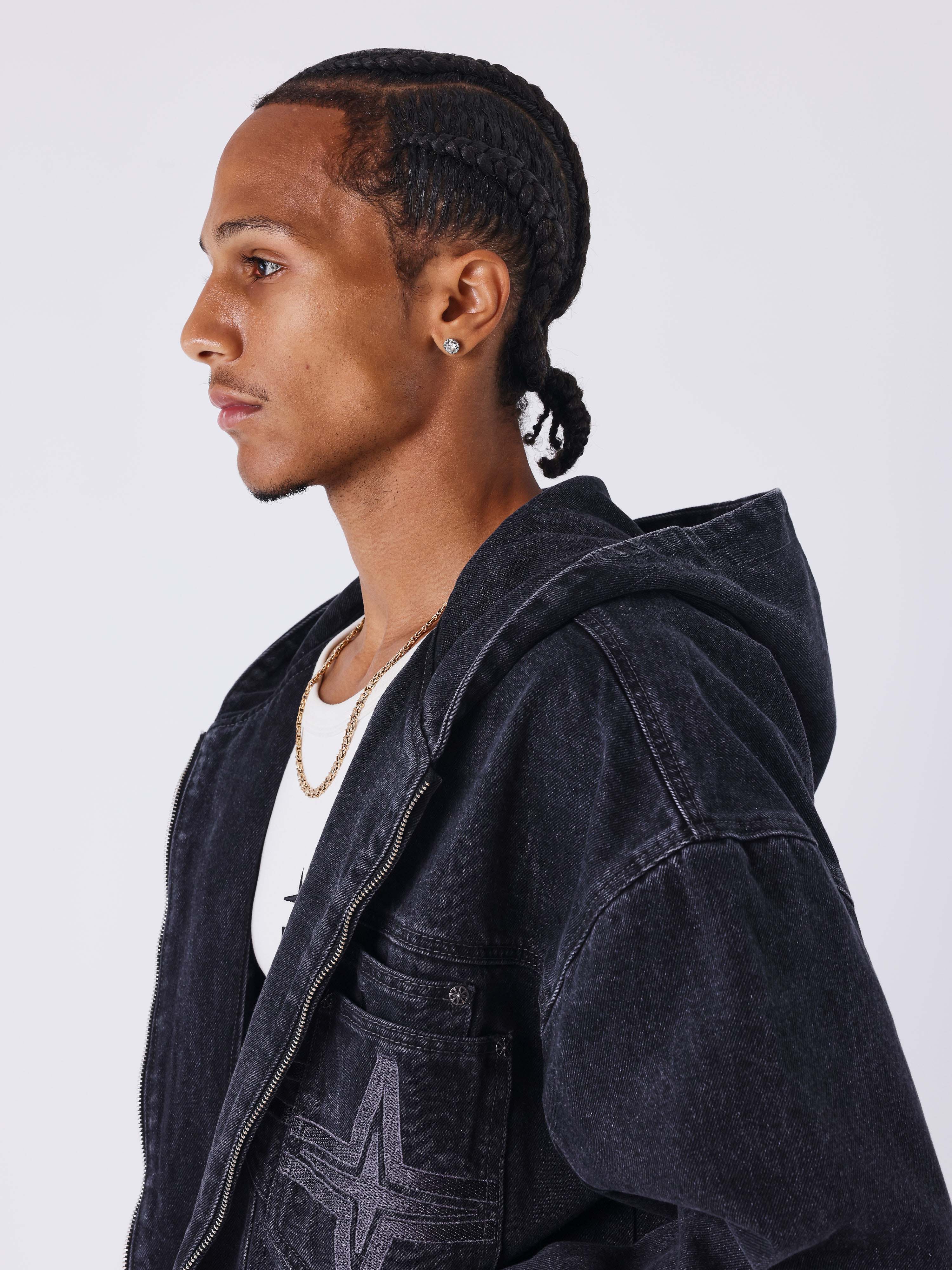 Veste à capuche en denim - Image 3