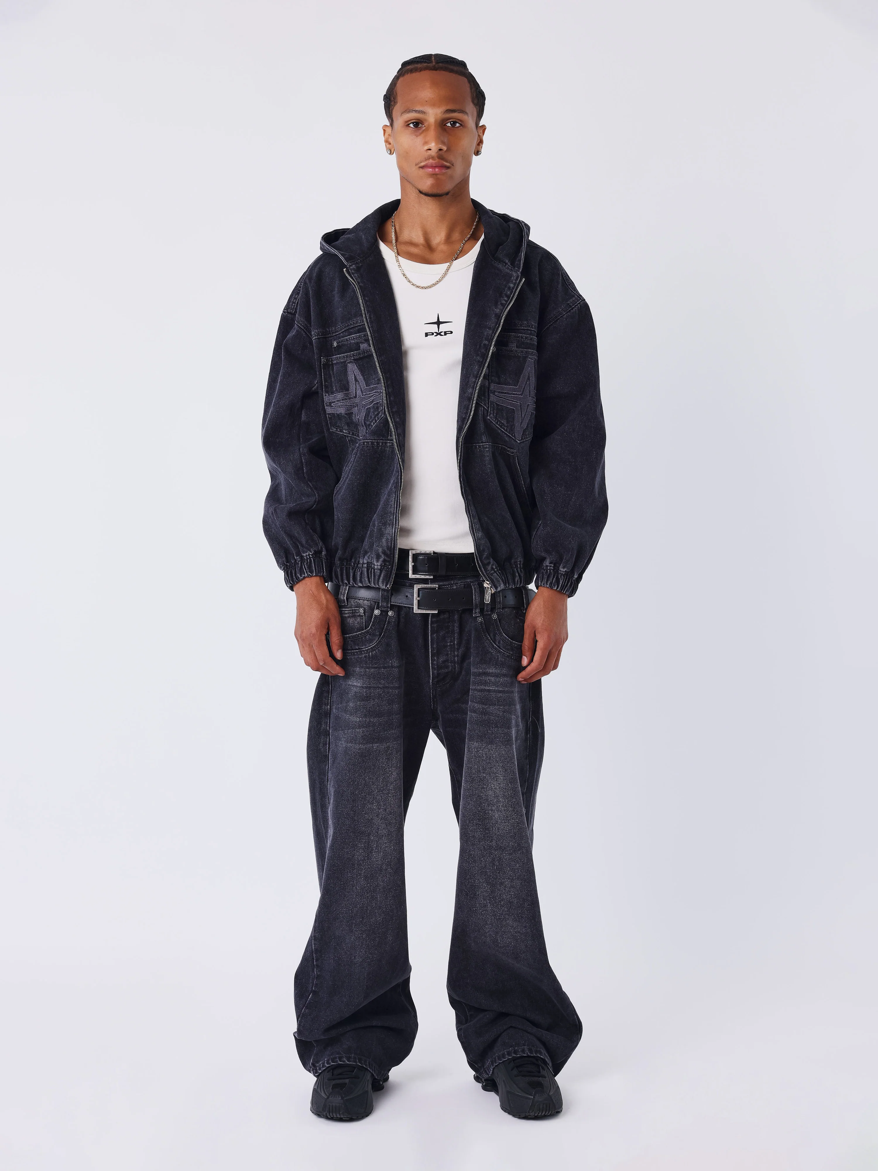 Veste à capuche en denim - Image 7