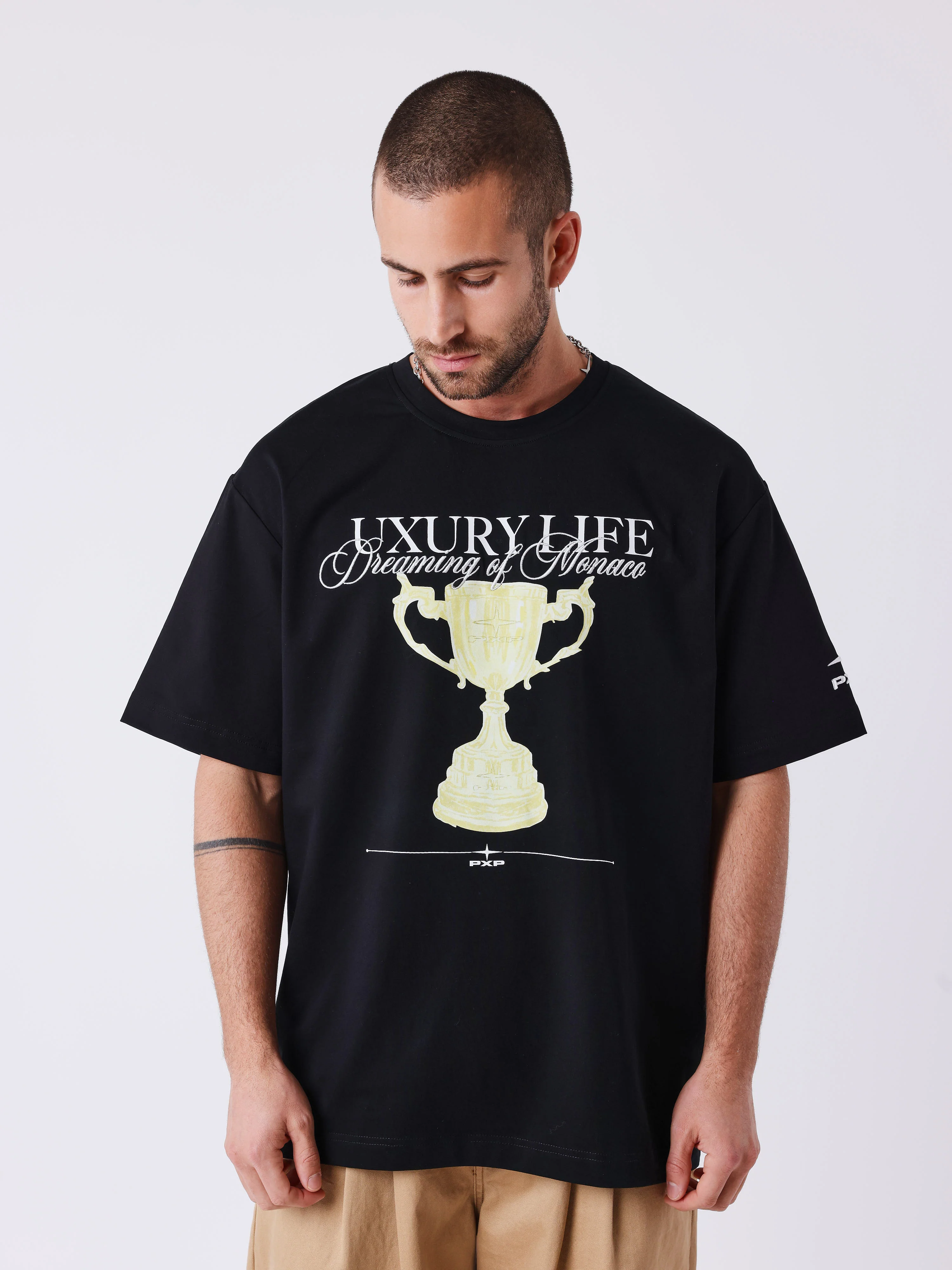 T-shirt homme imprimé et brodé motif Champion
