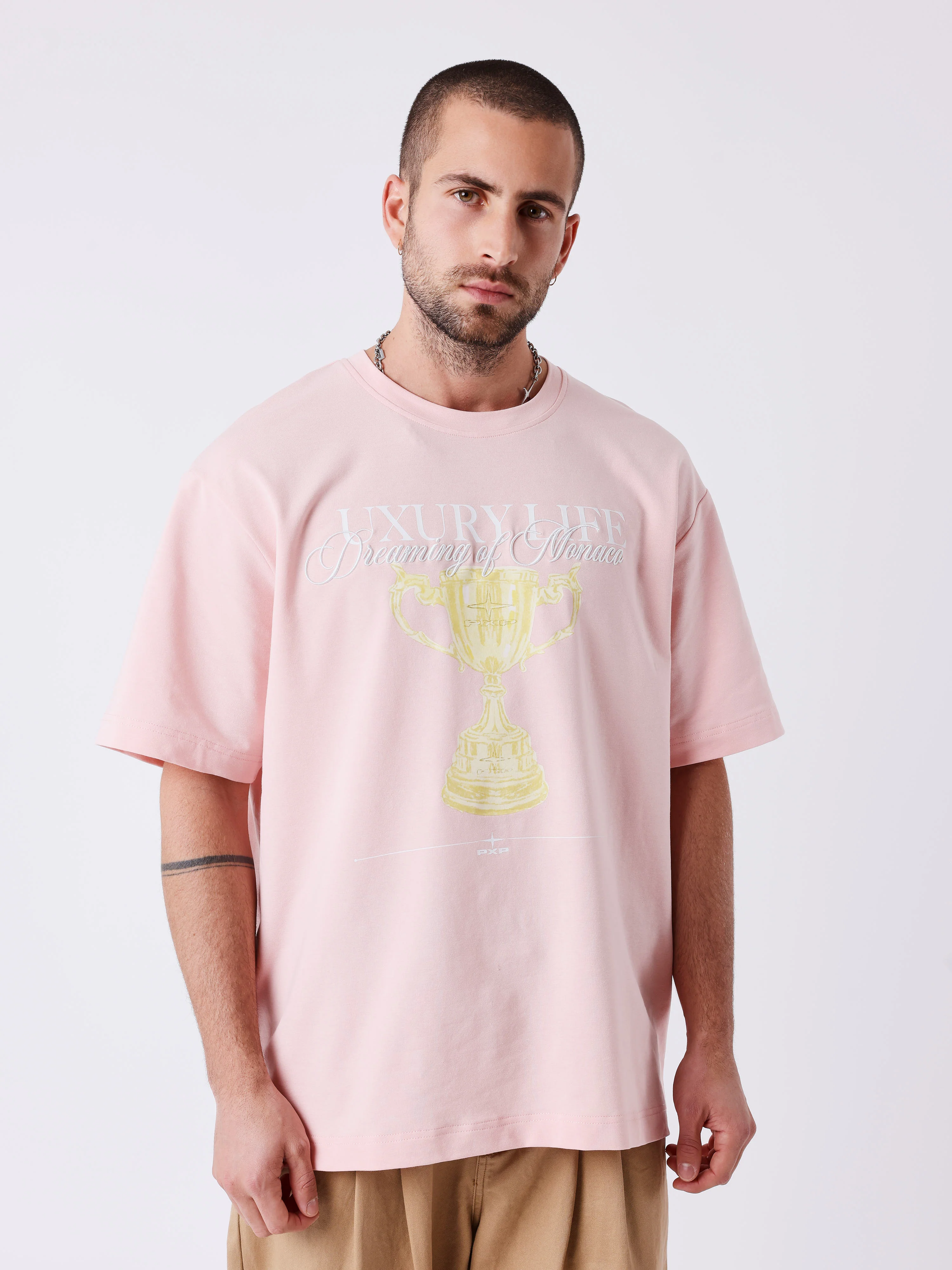 T-shirt homme imprimé et brodé motif Champion