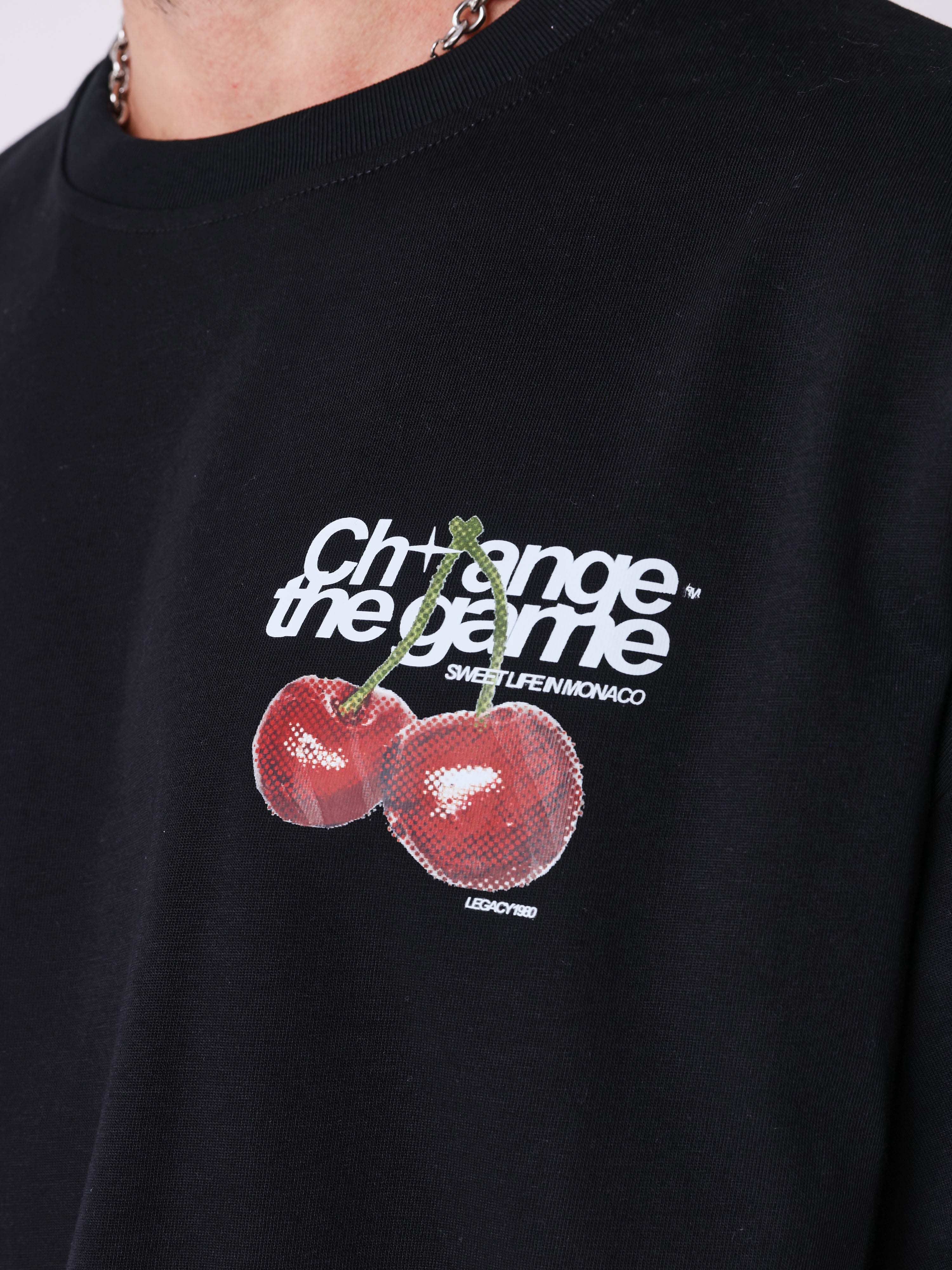 T-shirt manches courtes imprimé cerises - Image 5