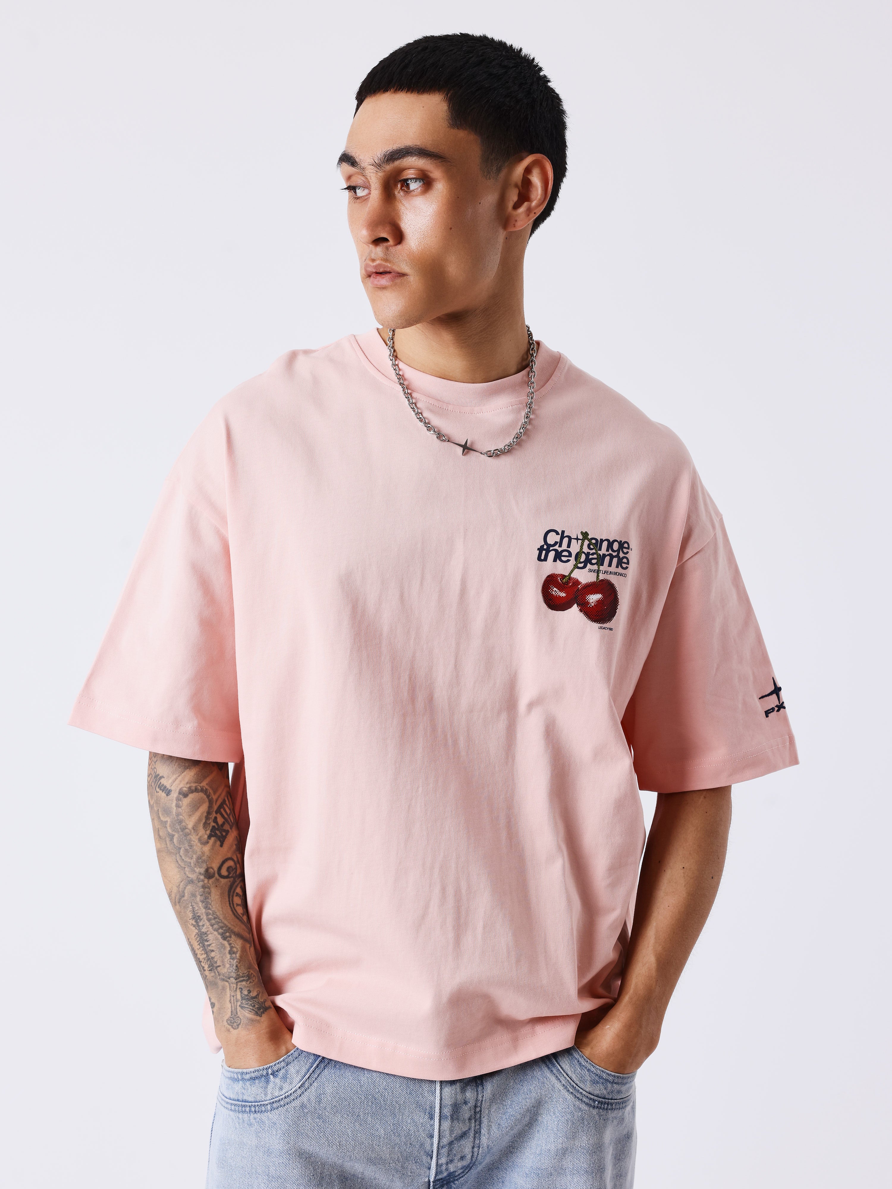 T-shirt manches courtes imprimé cerises