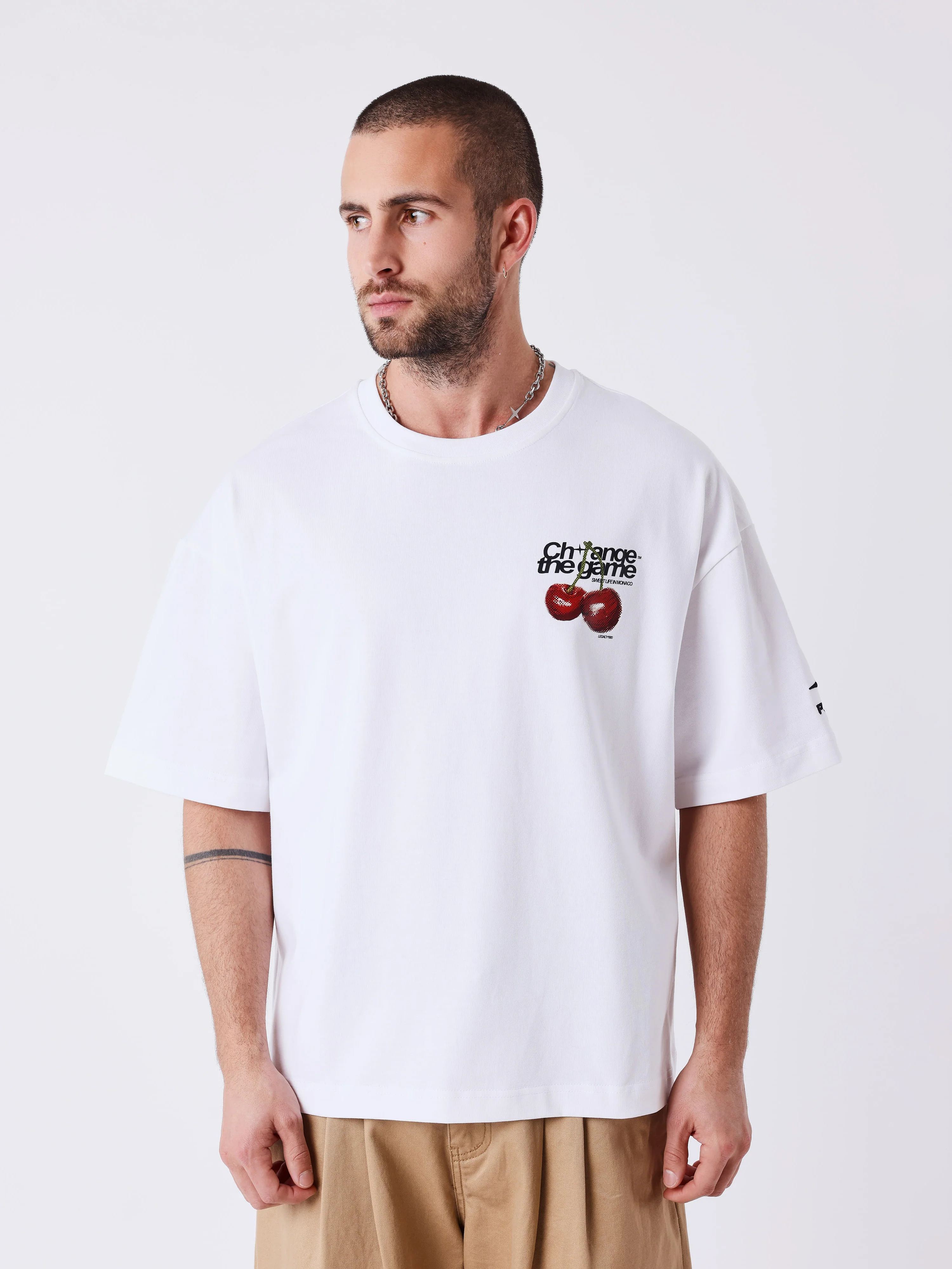 T-shirt manches courtes imprimé cerises
