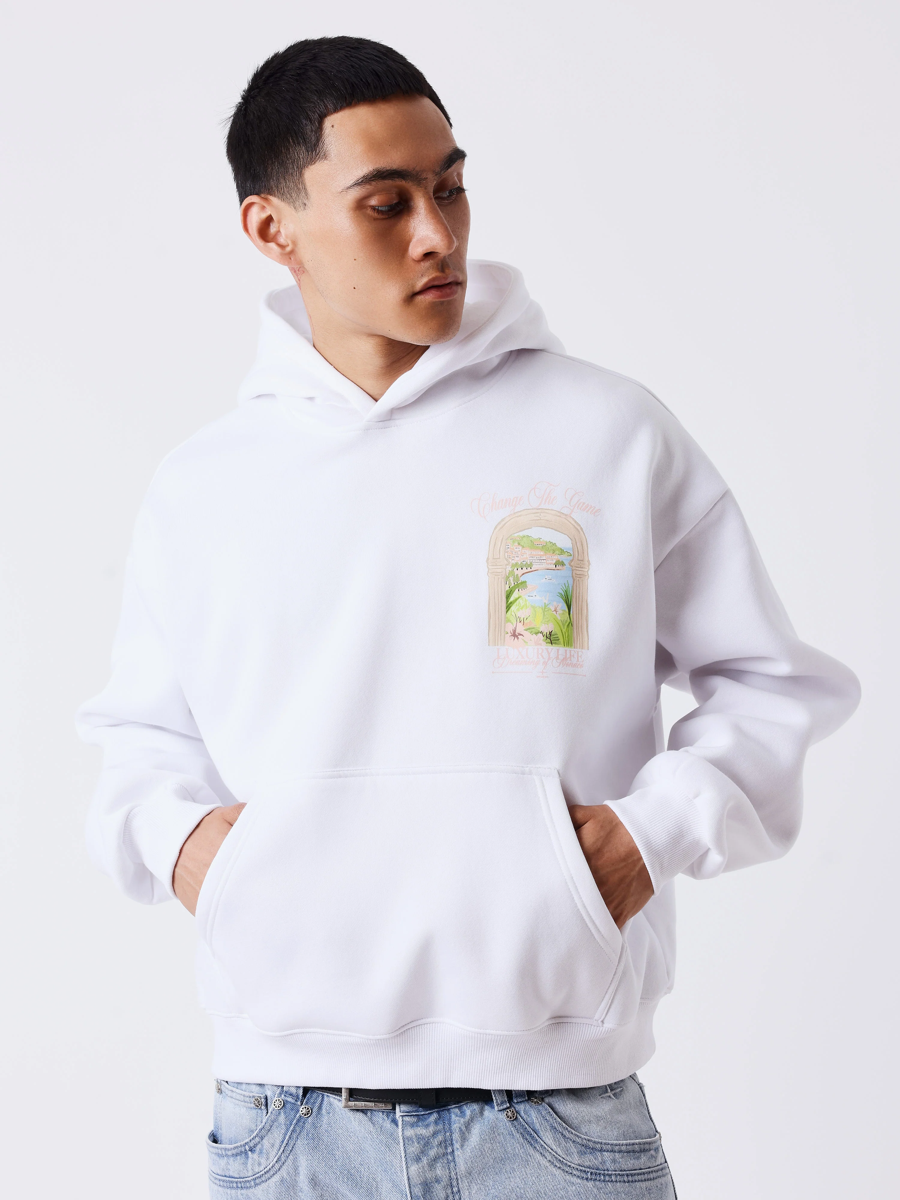 Sweat à capuche Monaco Illustration