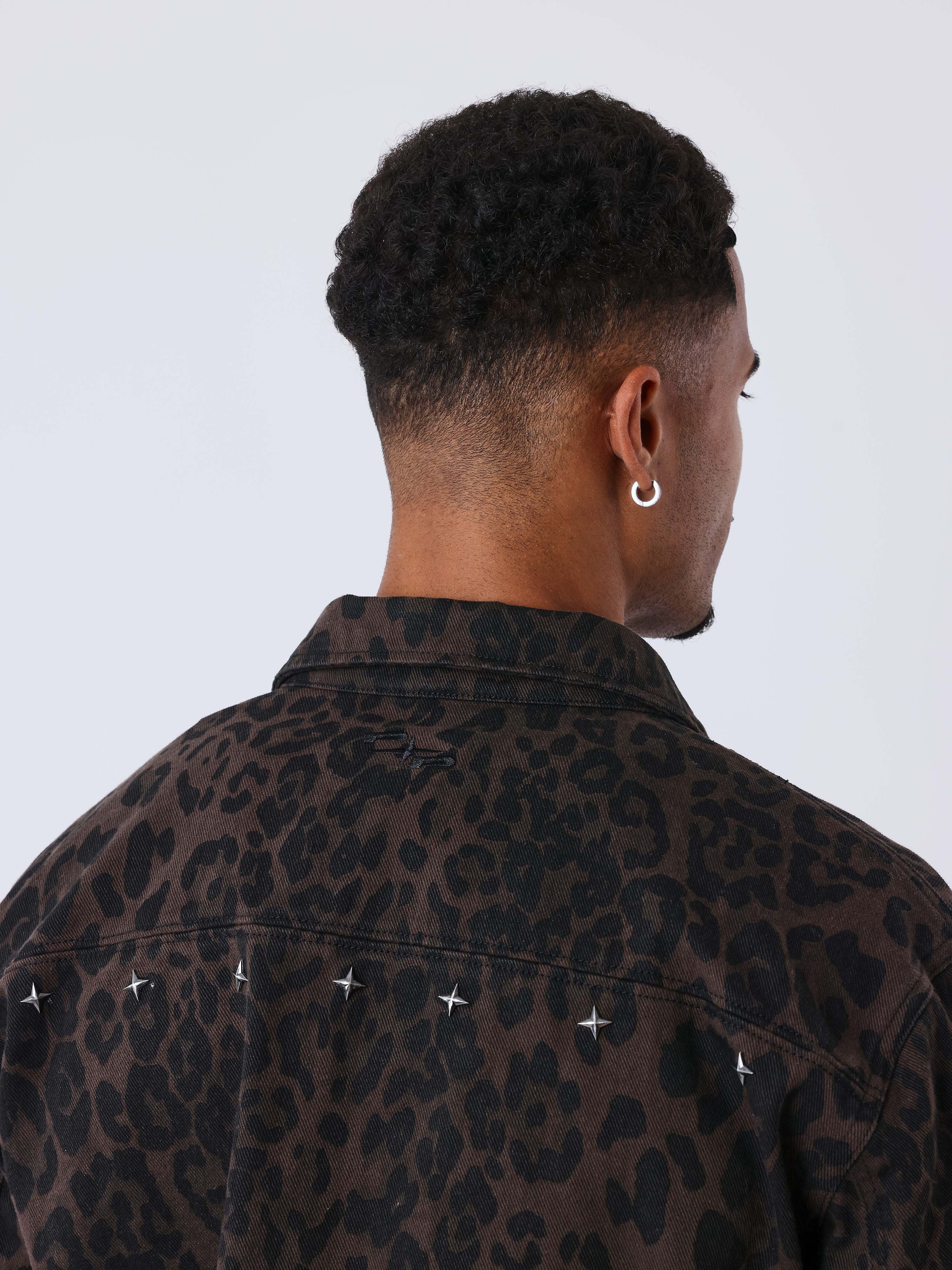 Veste denim léopard - Image 4