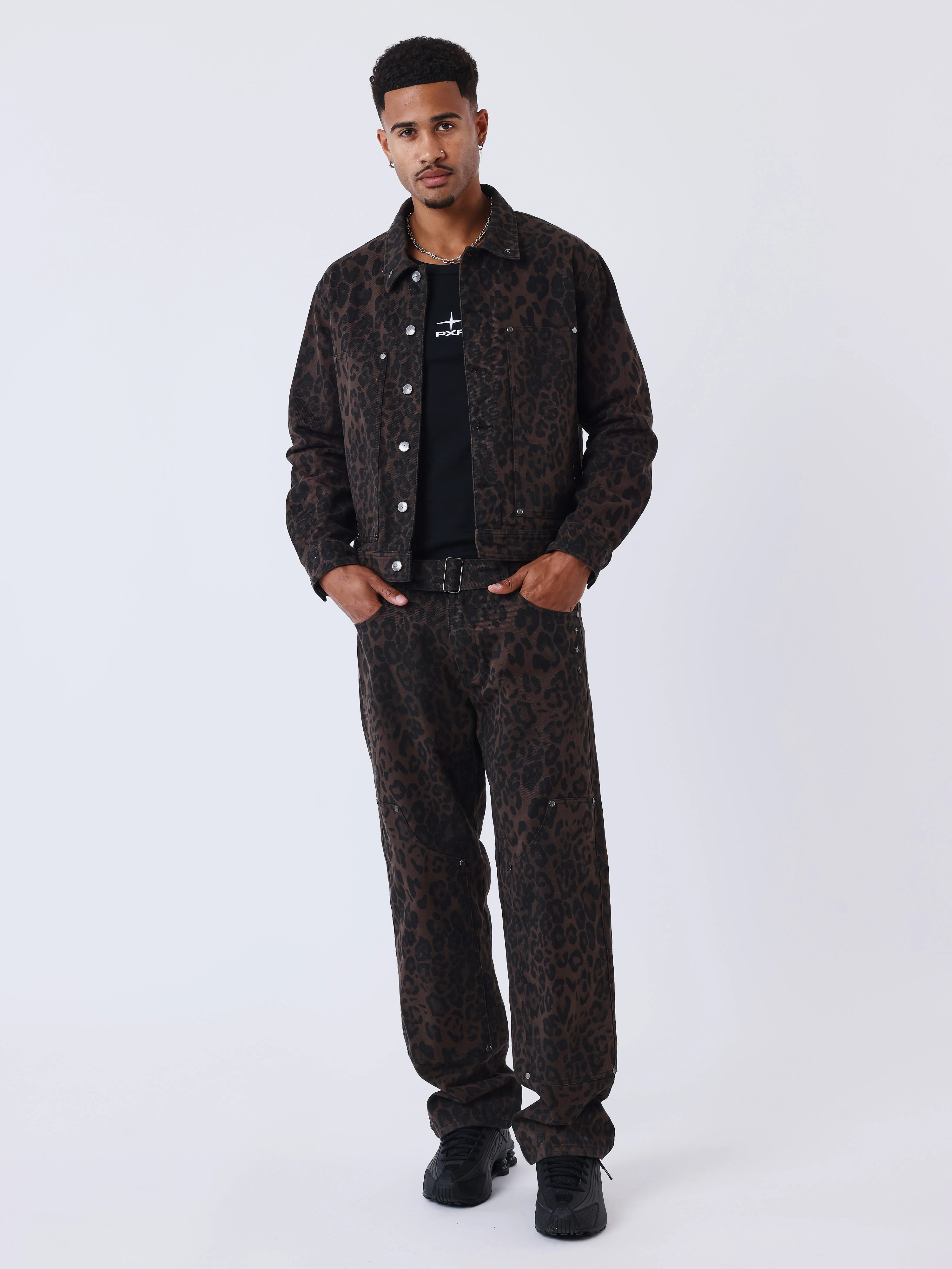Veste denim léopard - Image 5
