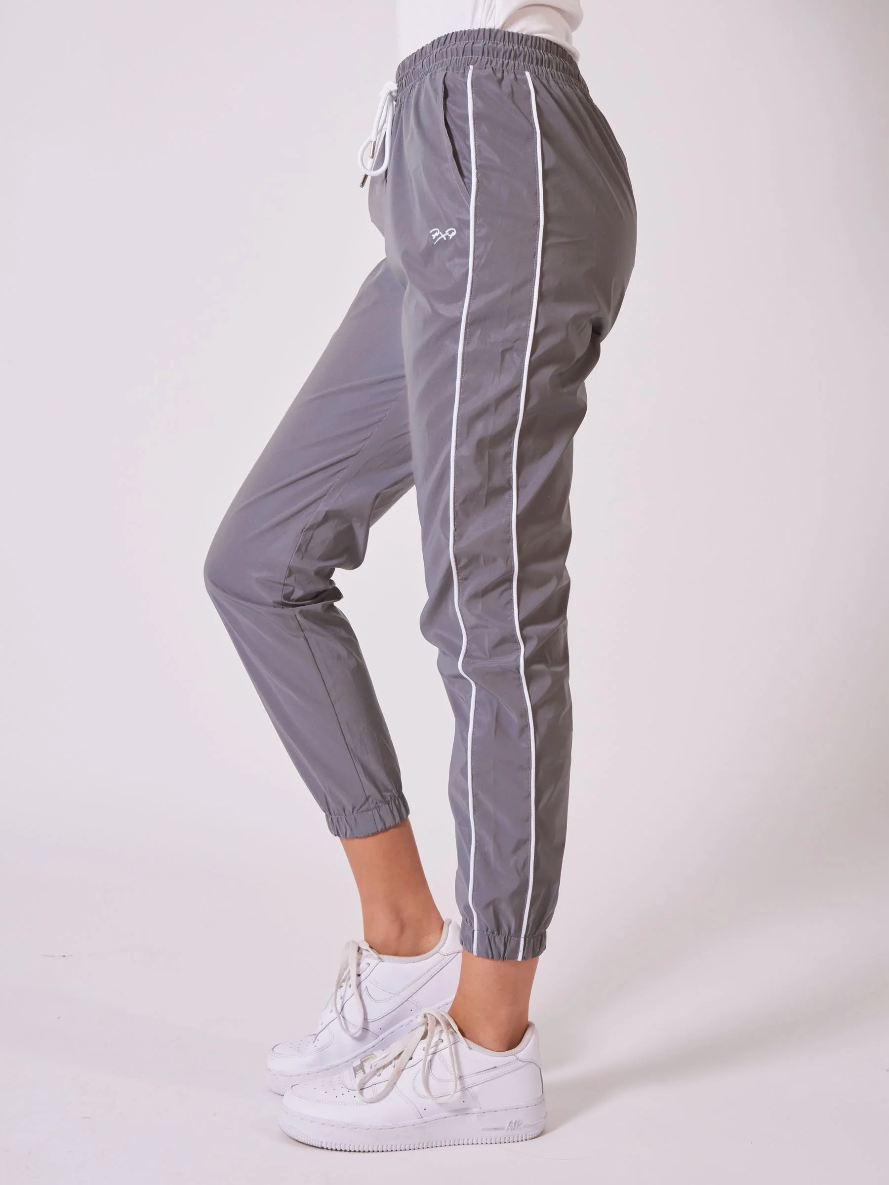 Bas de jogging bas élastiqué réfléchissante avec piping - Image 4