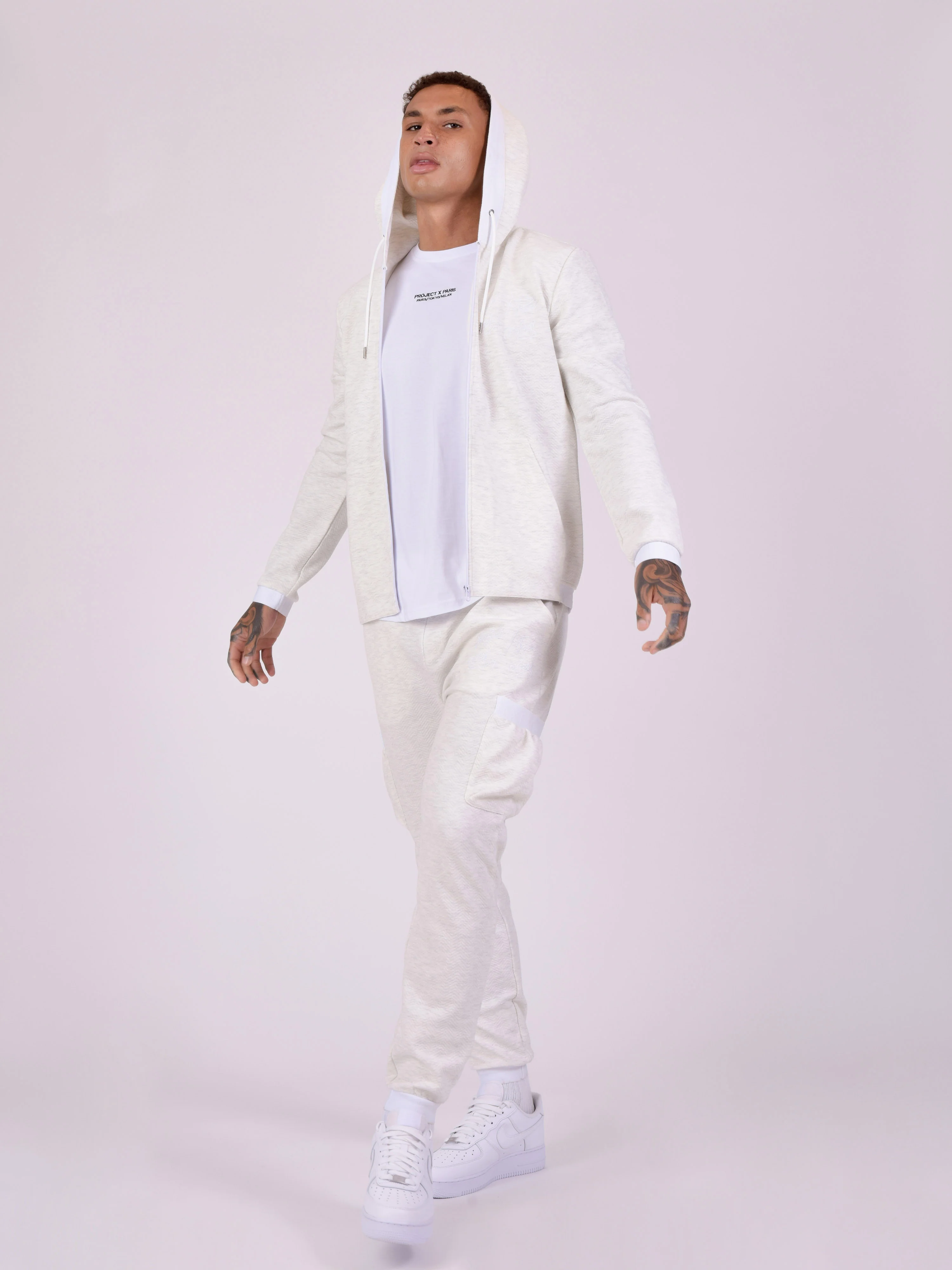 Bas de jogging en tissus texturé et details élastique sport - Image 2