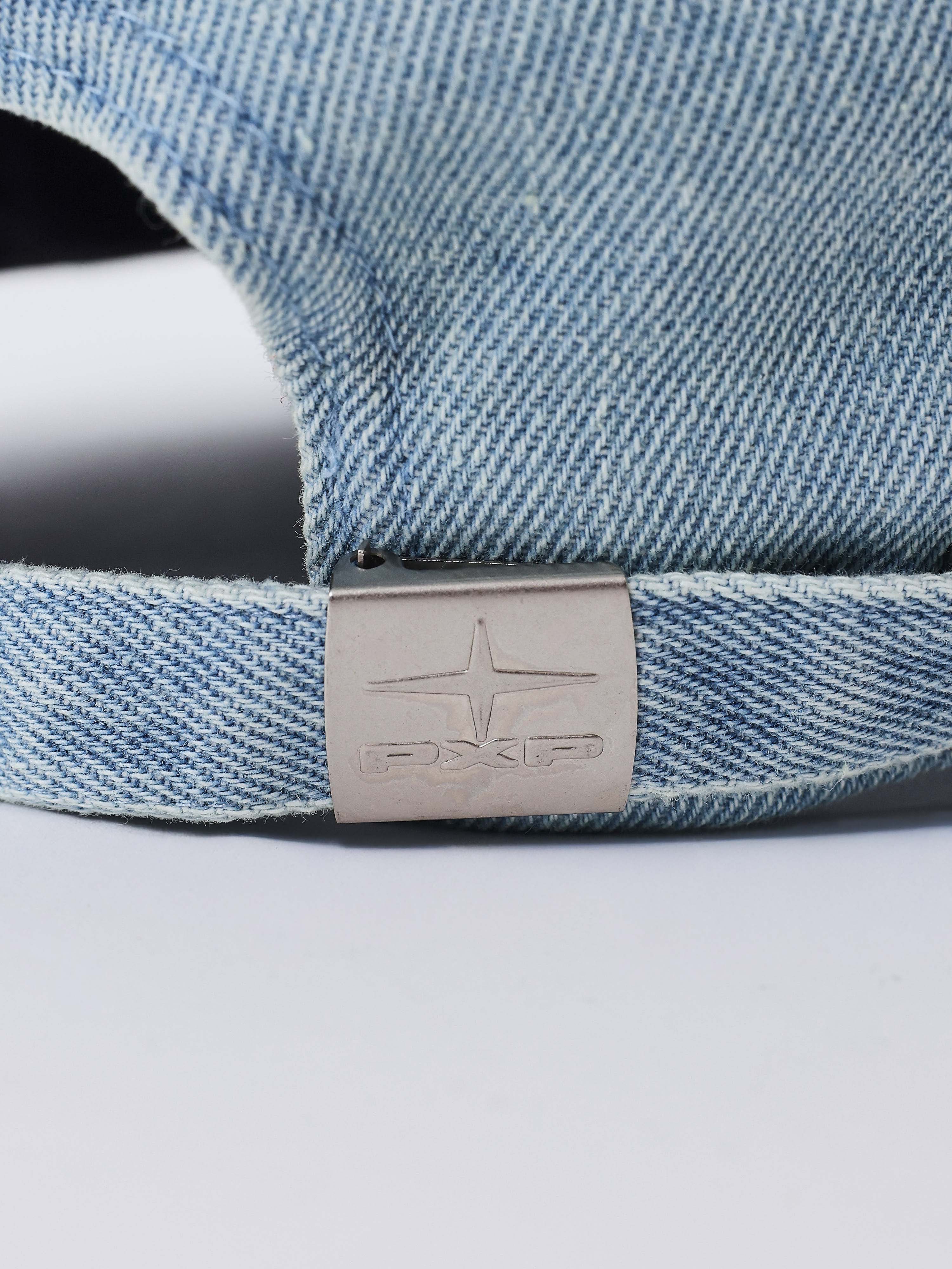 Casquette en denim bleu délavé - Image 4