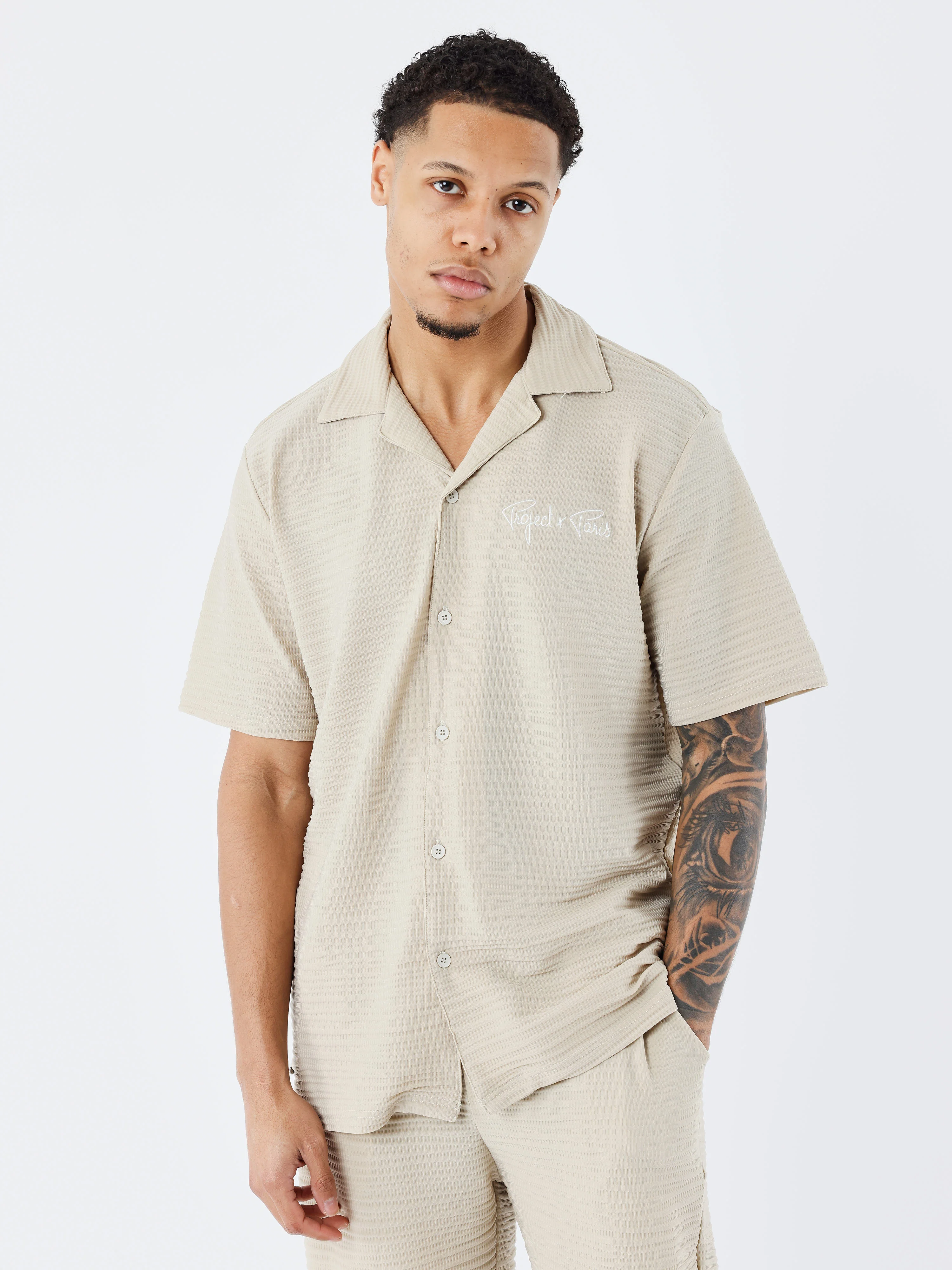 Chemise décontractéé Texturée