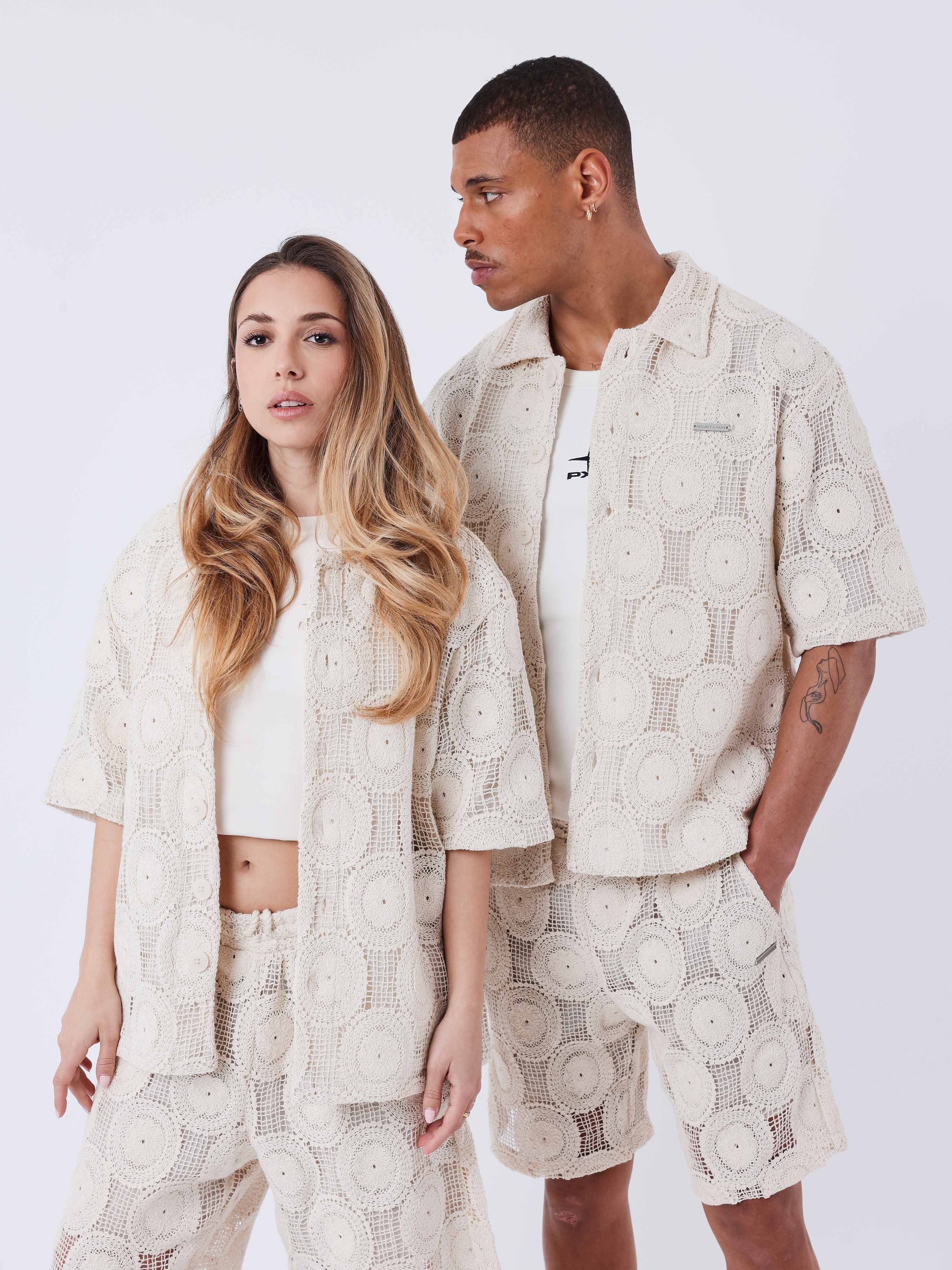 Chemise Kalash x PXP à patchwork de broderie