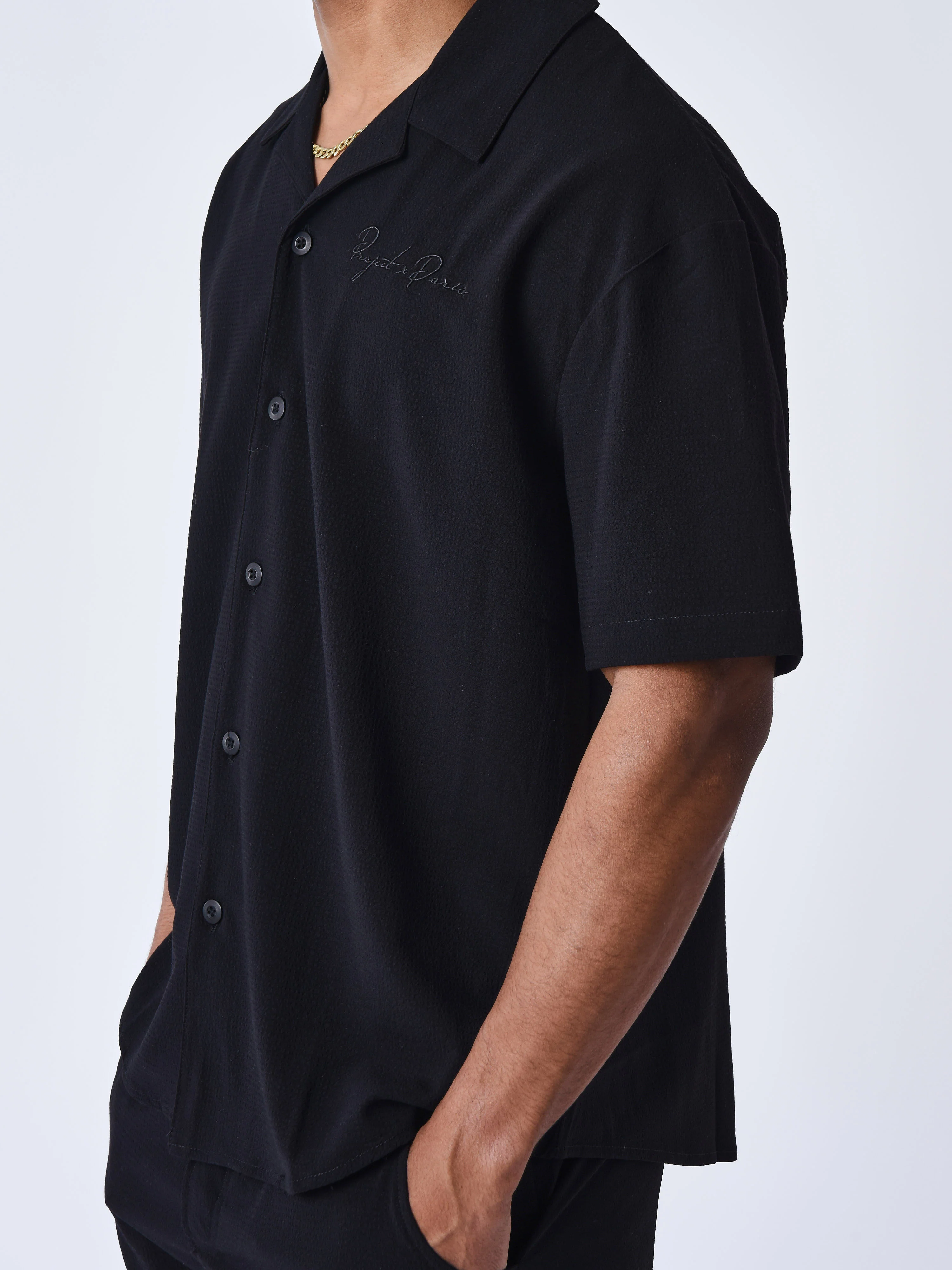 Chemise texturé brodé - Image 4