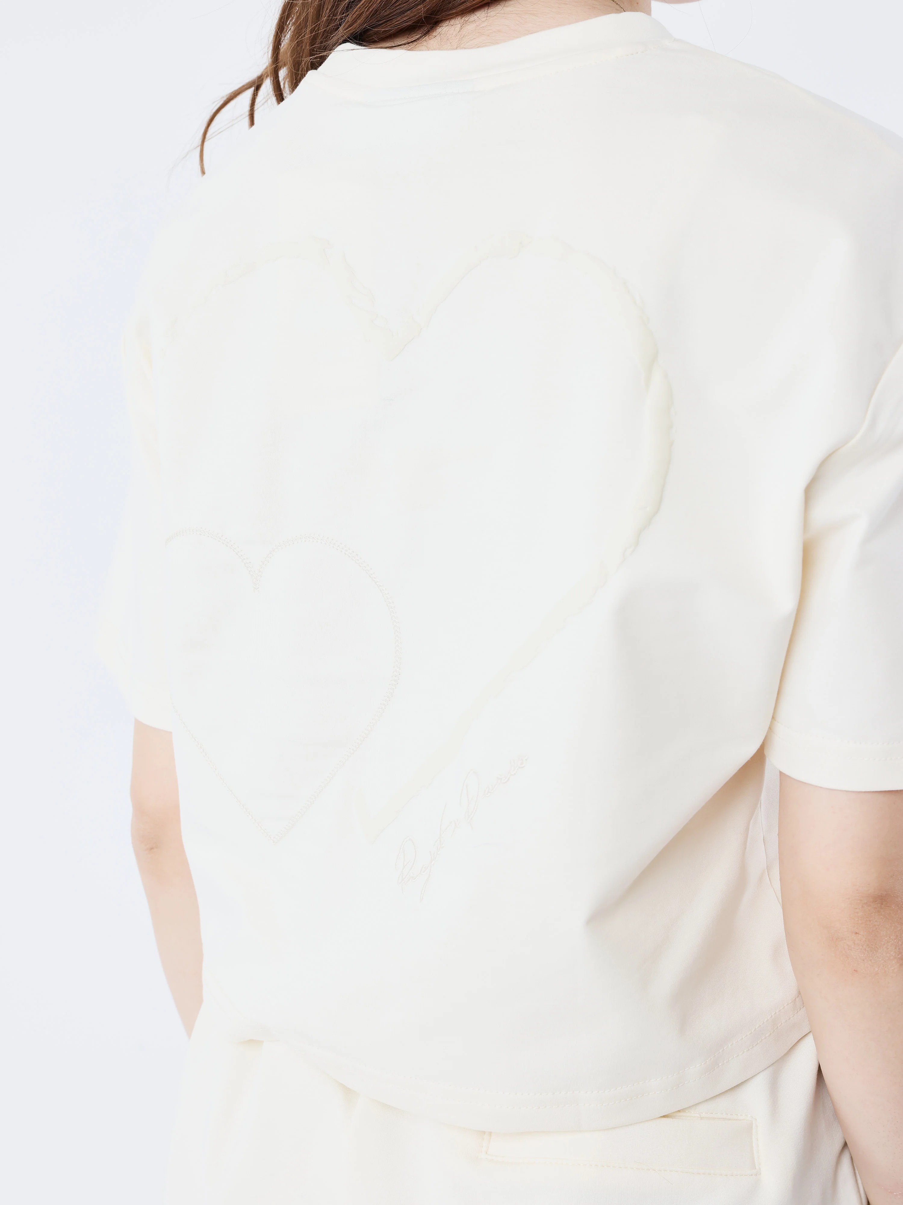 Crop top tee wicker heart - Image 4