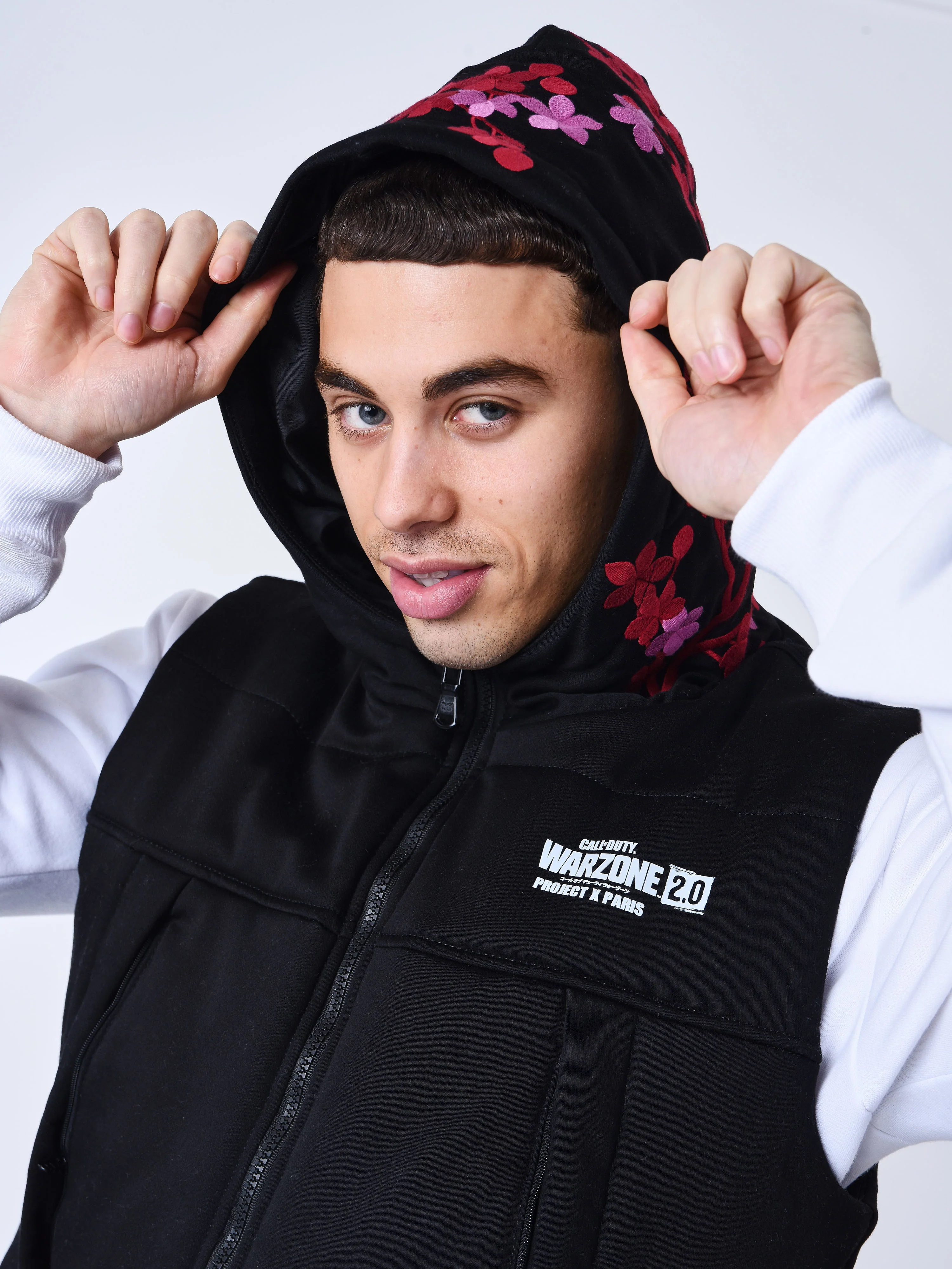 Veste à Capuche sans manches call of duty Broderie sakura - Image 2