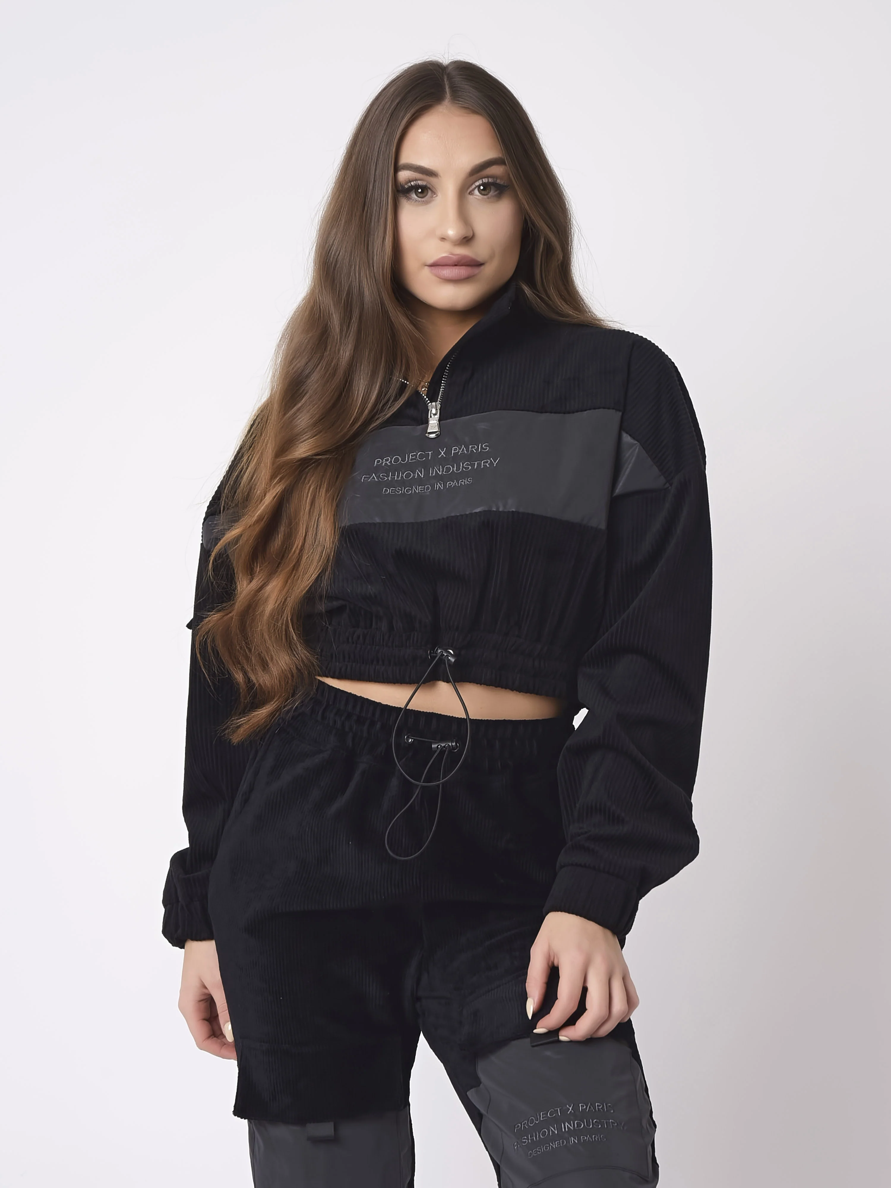 Sweat enfilable col montant velours cotelé - Image 3