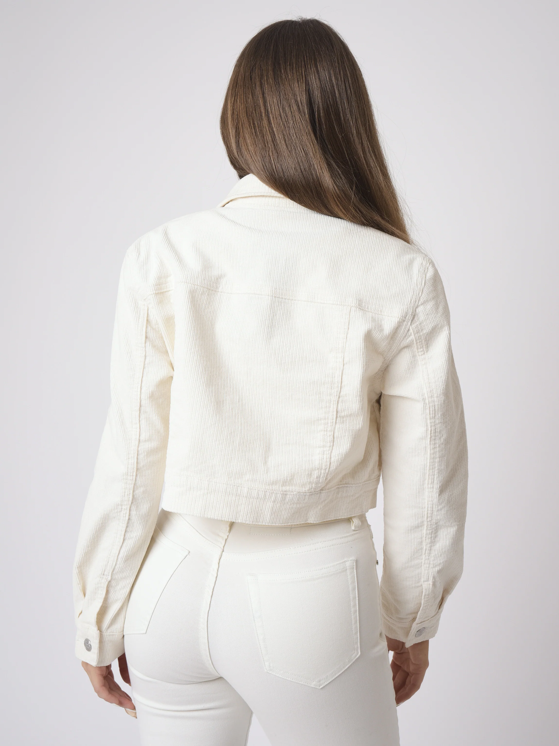 Veste courte style Denim en velours côtelé - Image 3