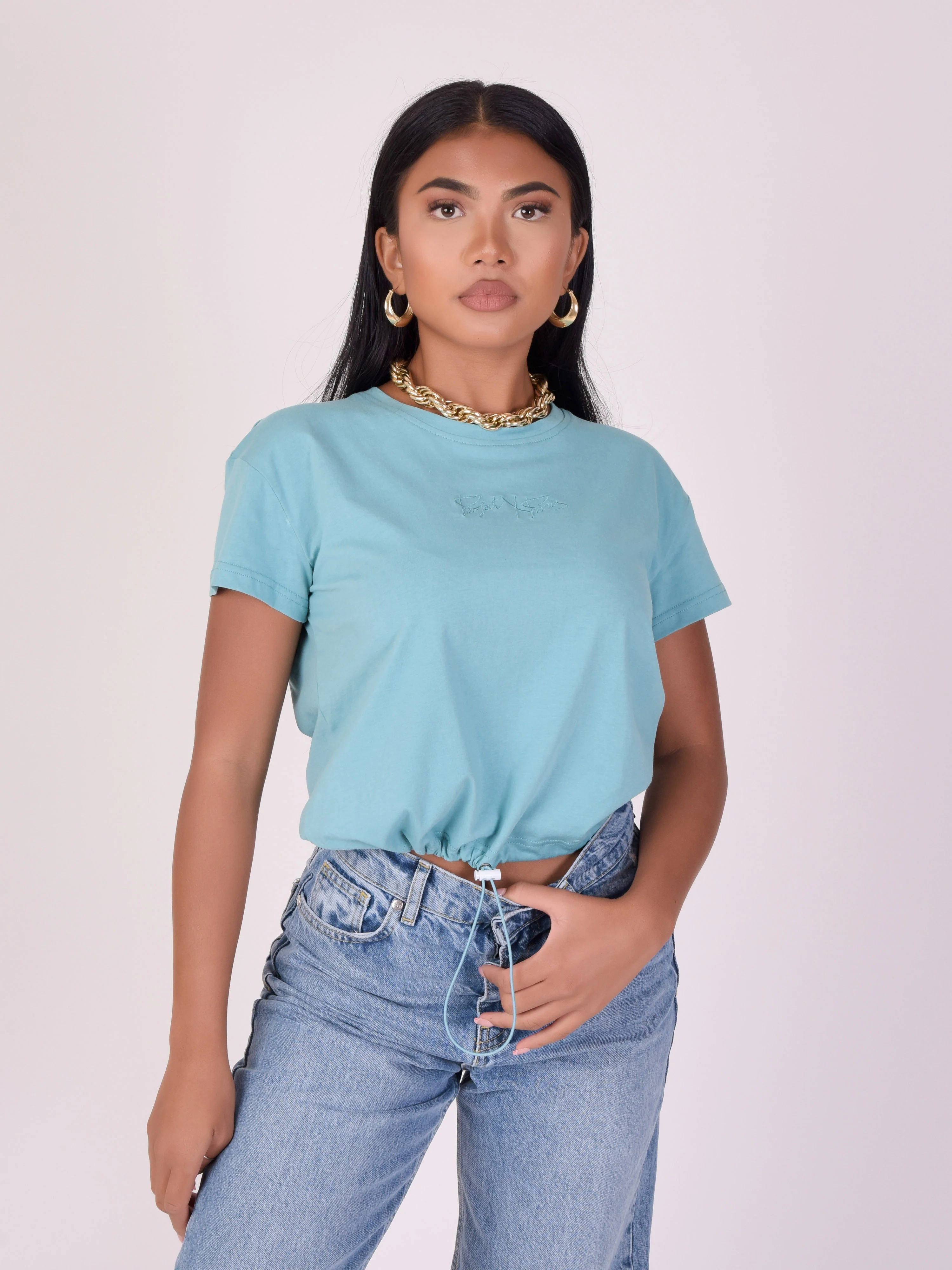 T-shirt avec élastique de serrage - Image 2