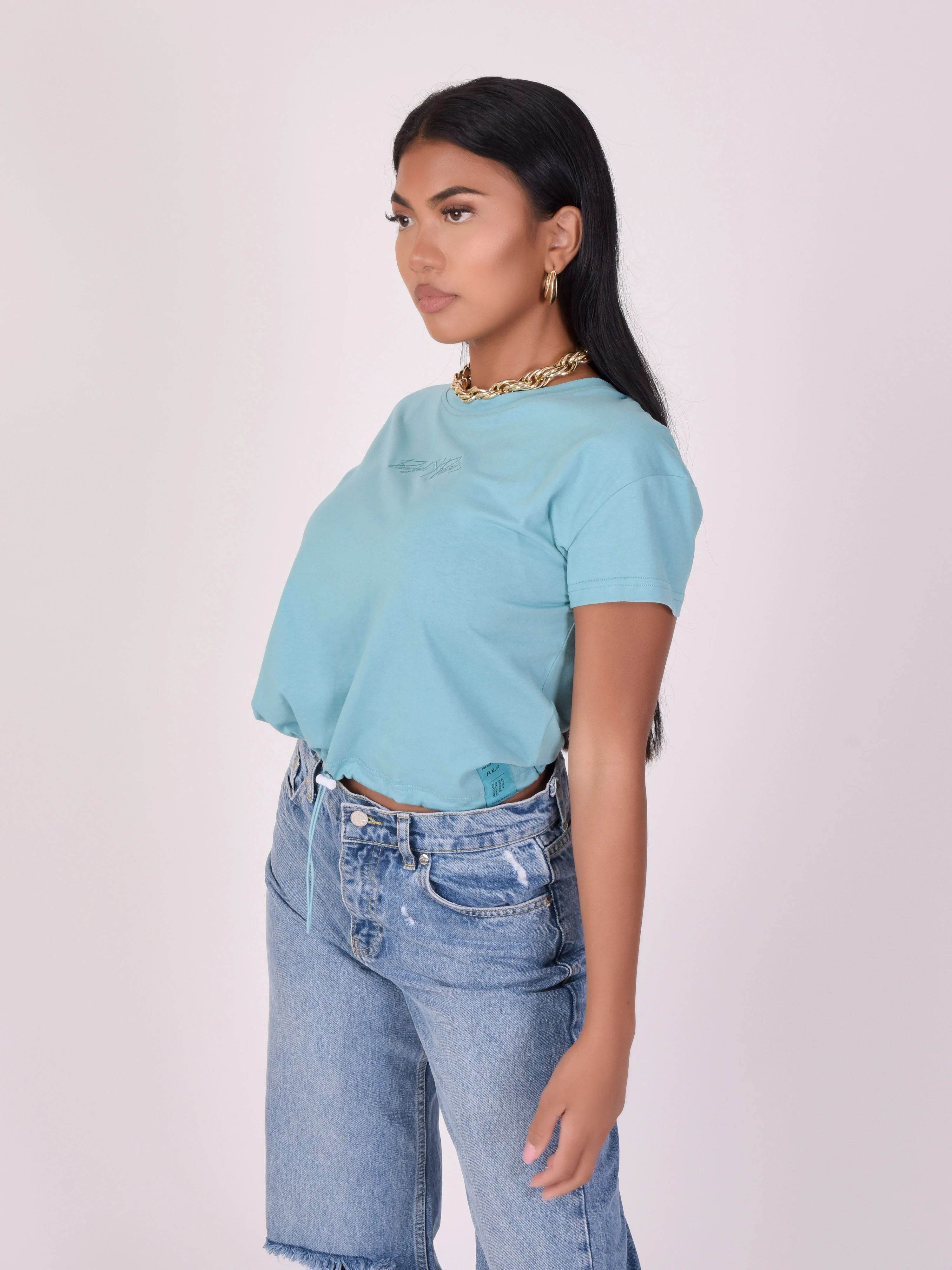 T-shirt avec élastique de serrage - Image 4