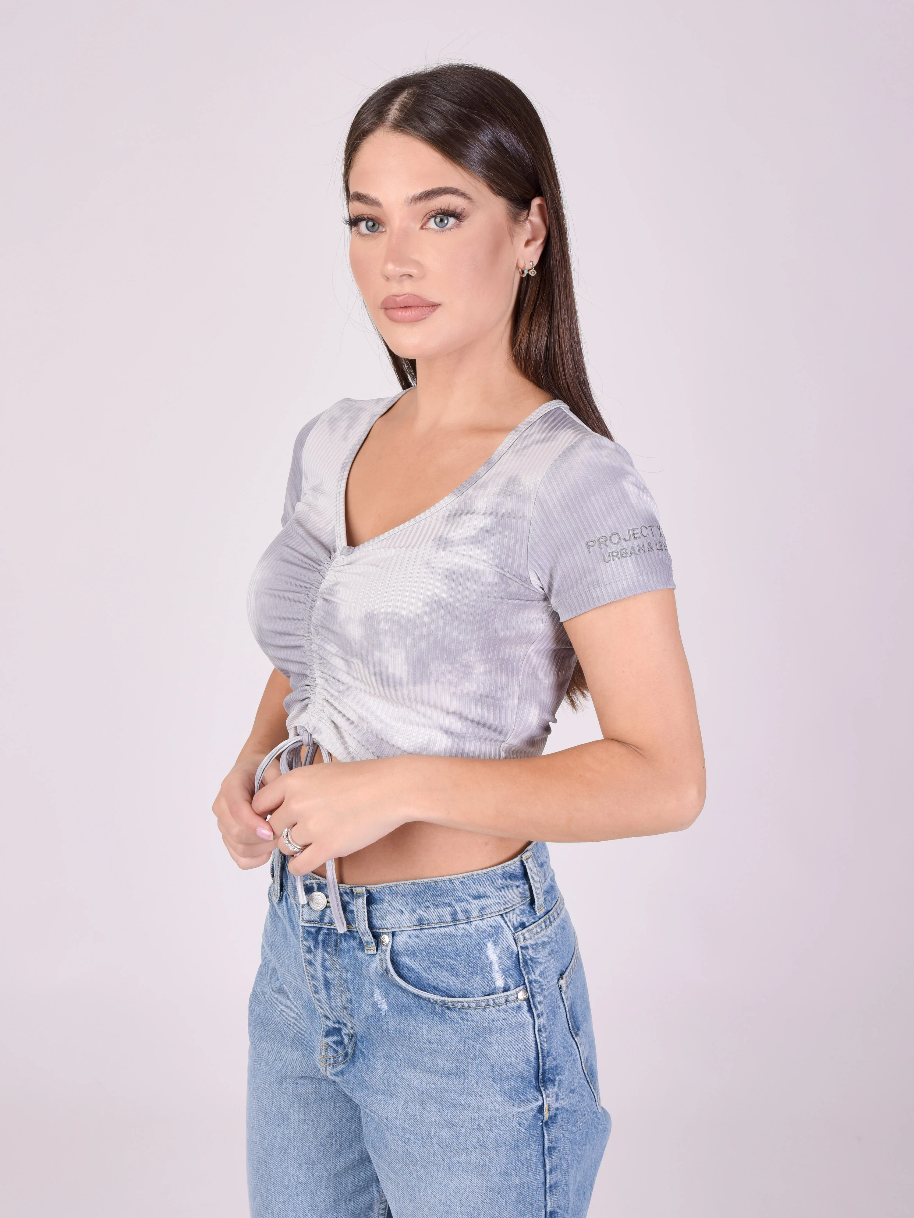 Top tie and dye à fronce
