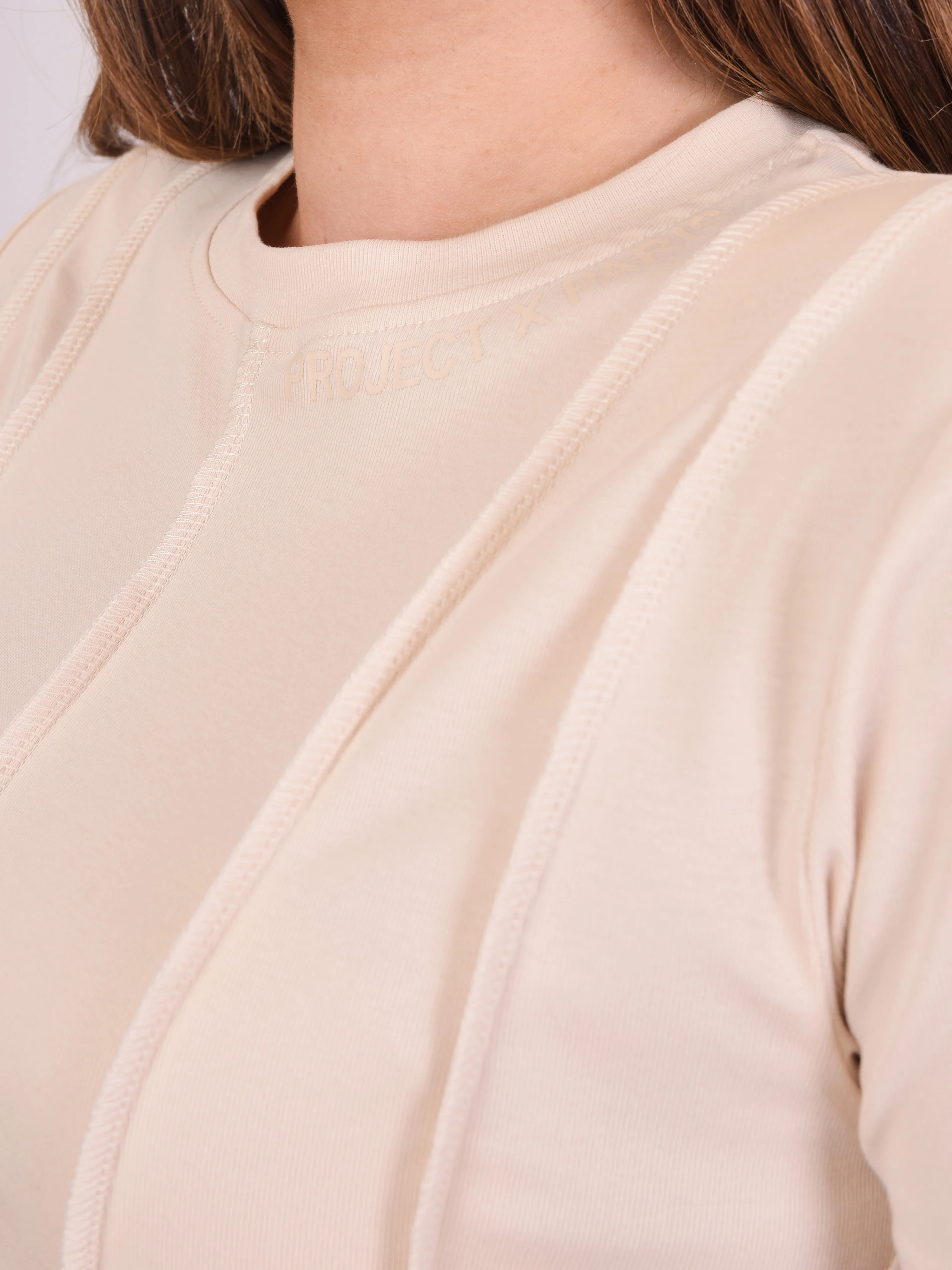 T-shirt crop avec bords surfilés - Image 6