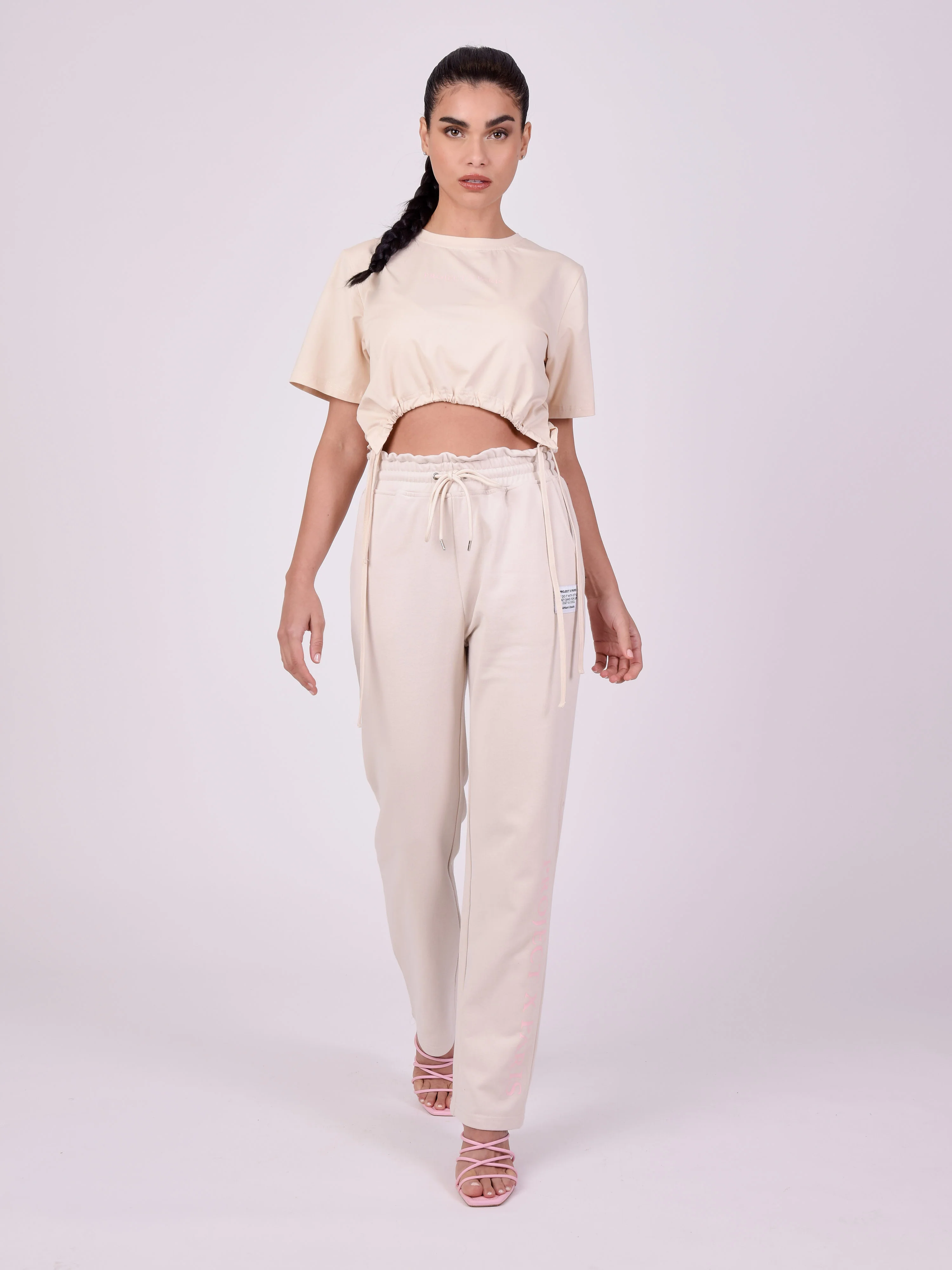 T-shirt crop avec cordon de serrage - Image 3