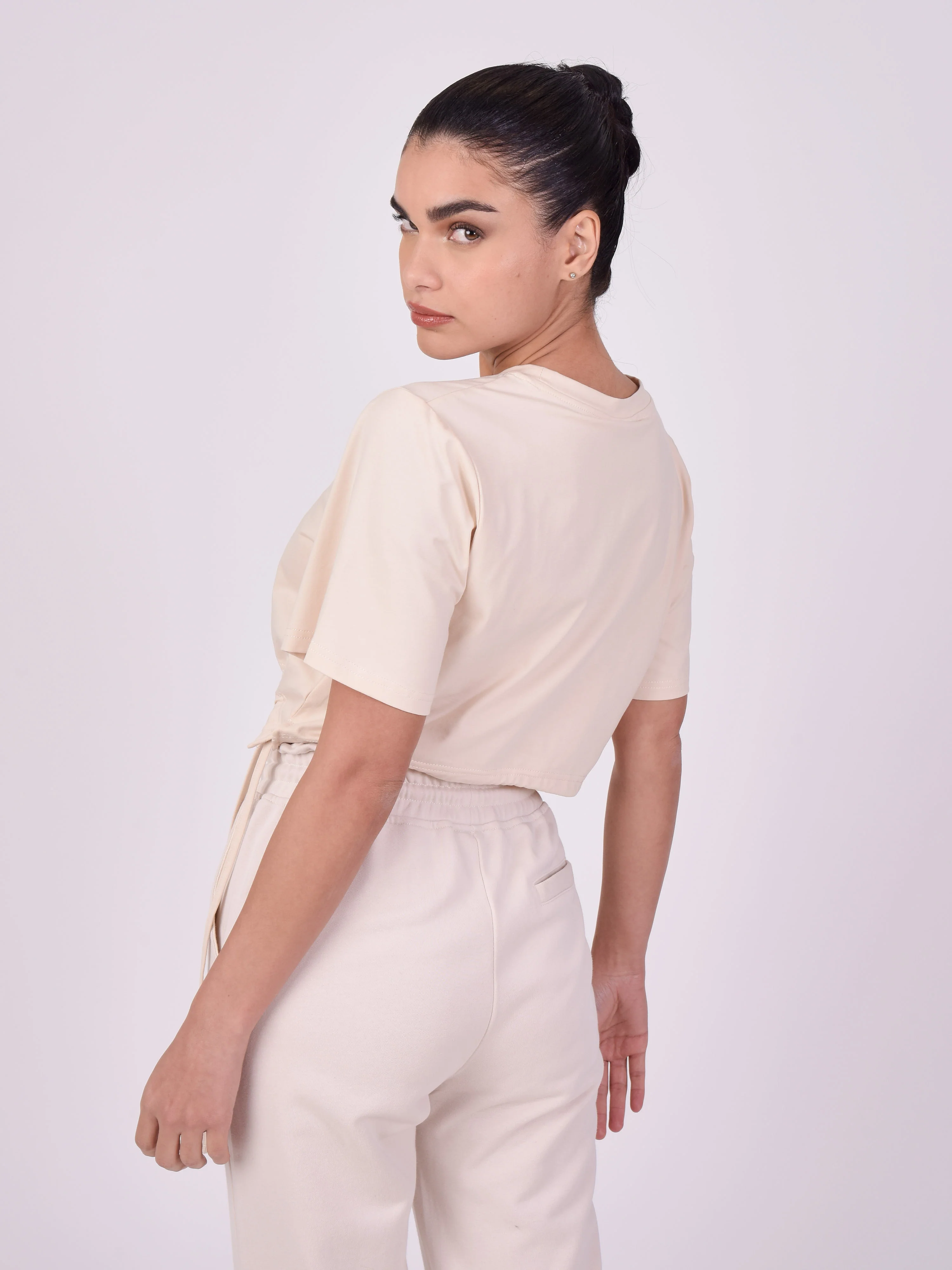 T-shirt crop avec cordon de serrage - Image 5
