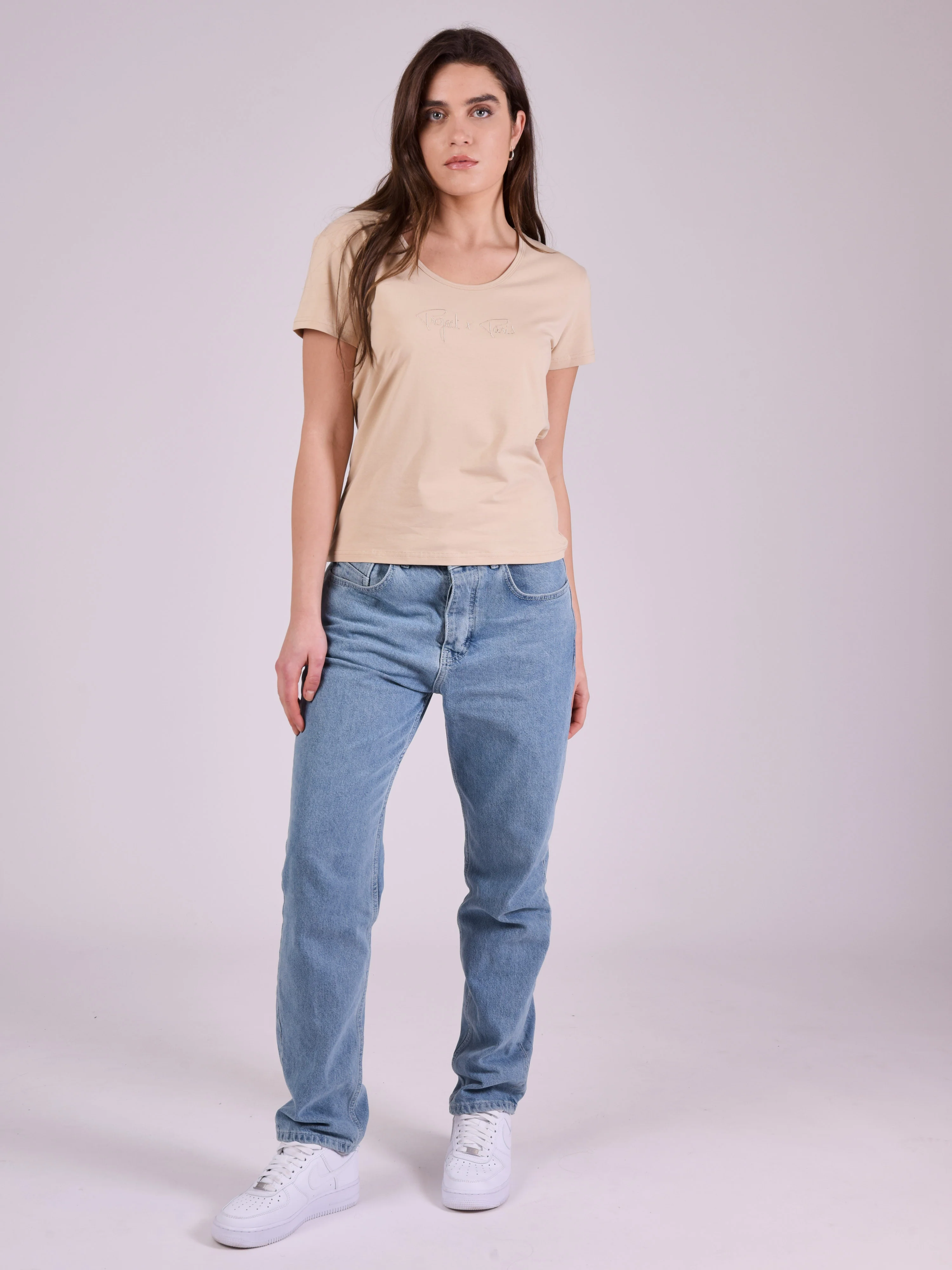 T-shirt basic broderie logo ton sur ton - Image 3