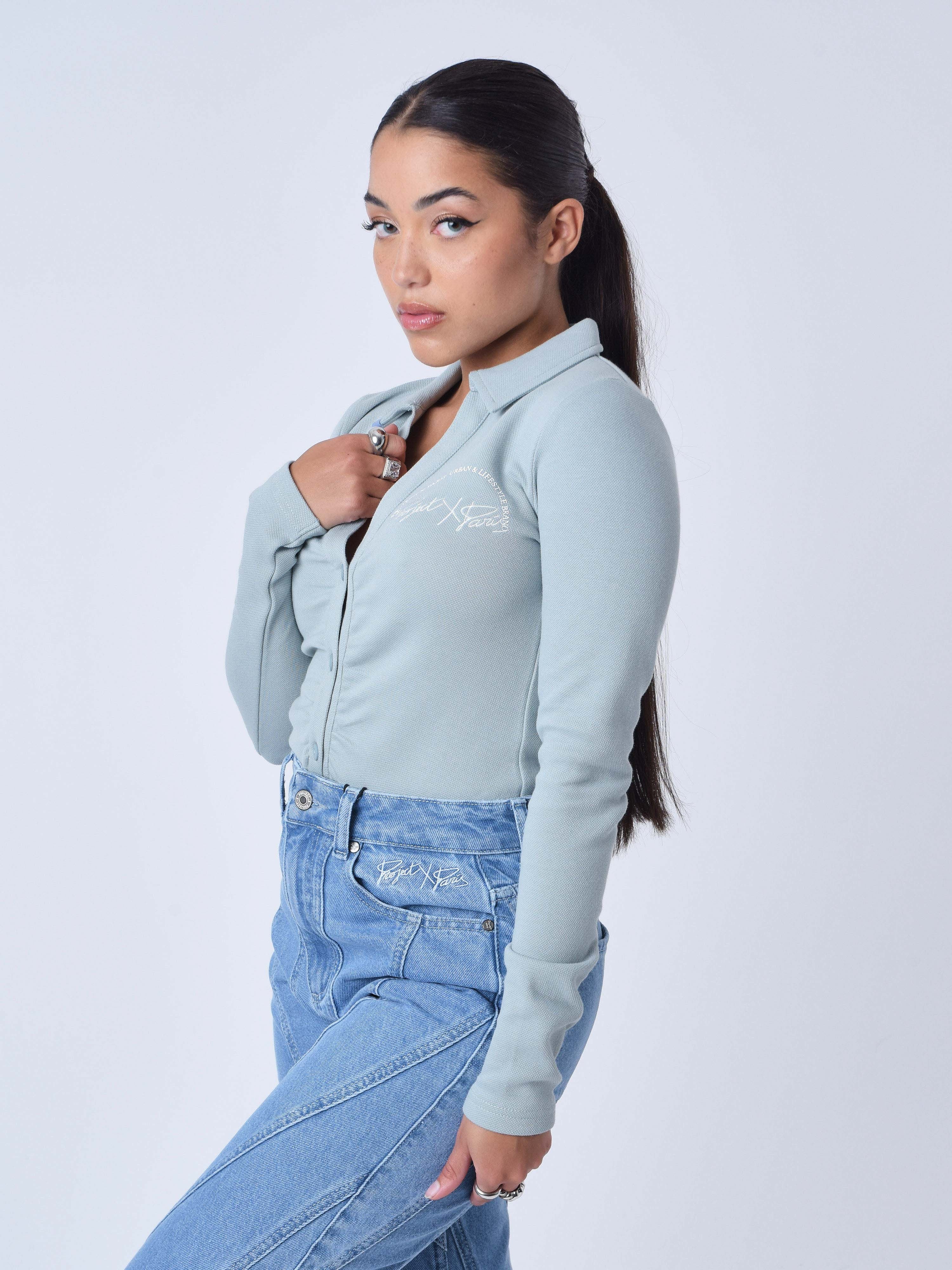 Chemise style col polo