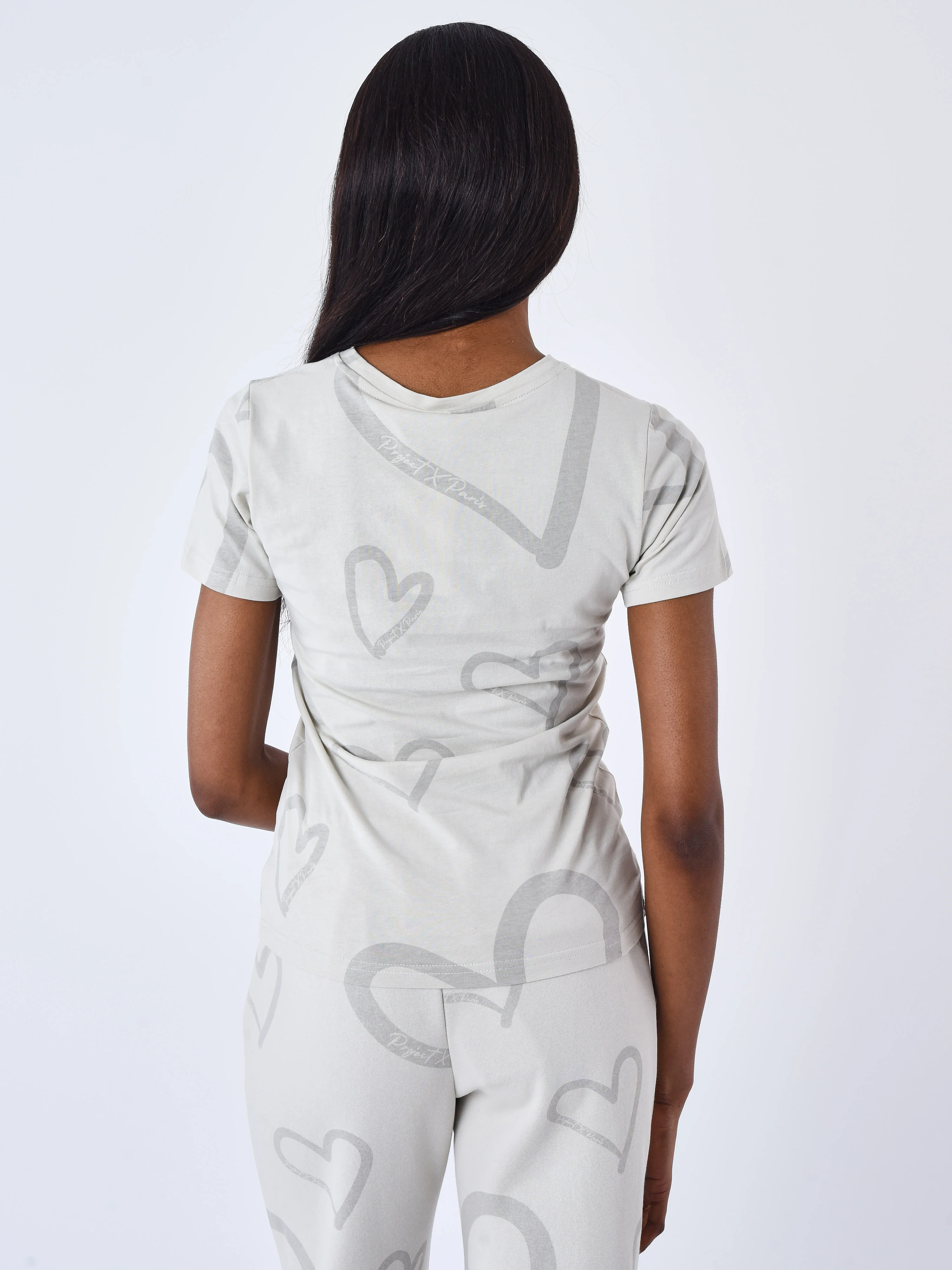 T-shirt manches courtes all over Cœur - Image 5