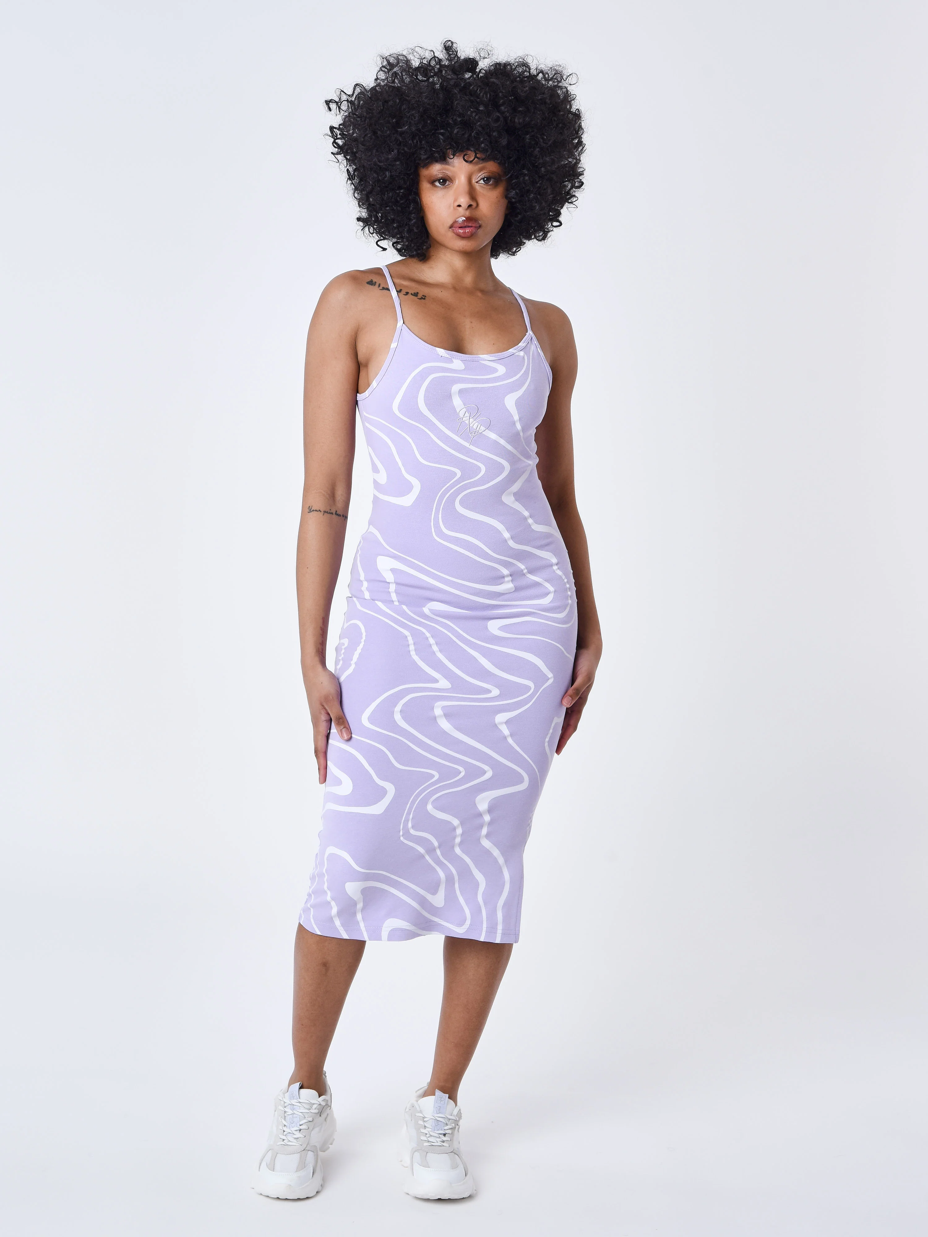 Robe a bretelle effet ecume - Image 3