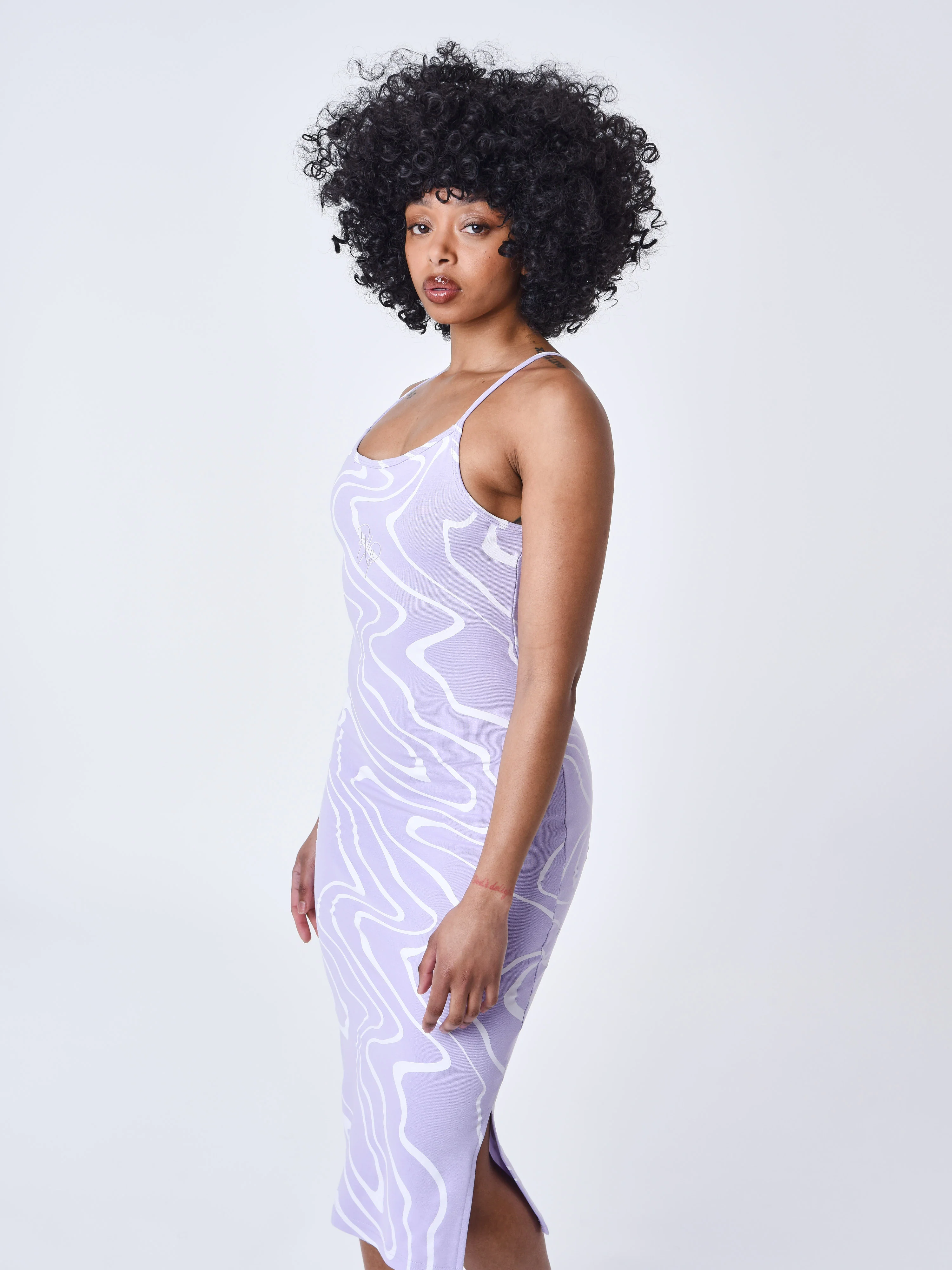 Robe a bretelle effet ecume - Image 4