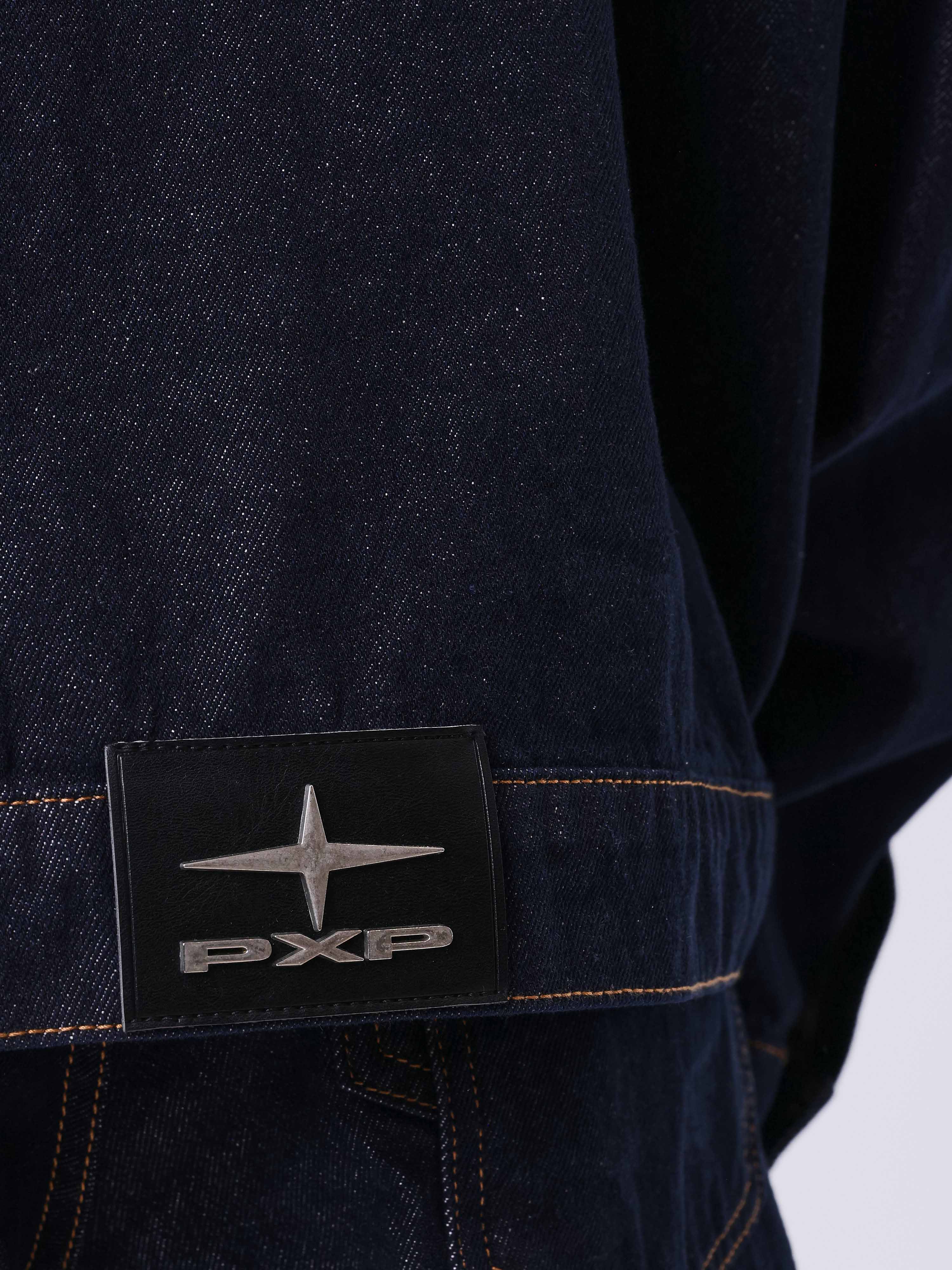 Veste oversize en denim brut à surpiqûres Polaris - Image 4