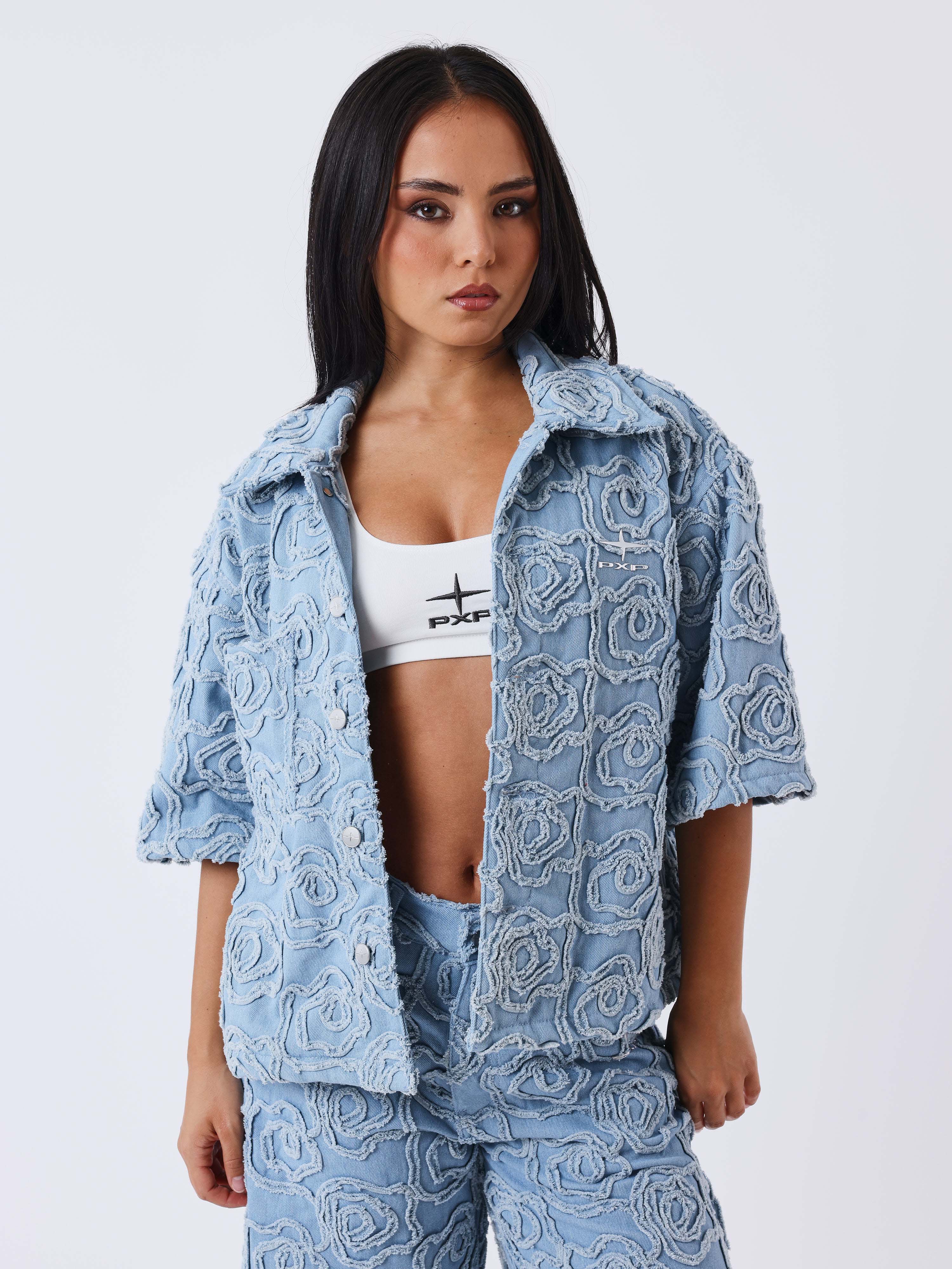 Chemise en denim manches courtes Cloudy - Image 2