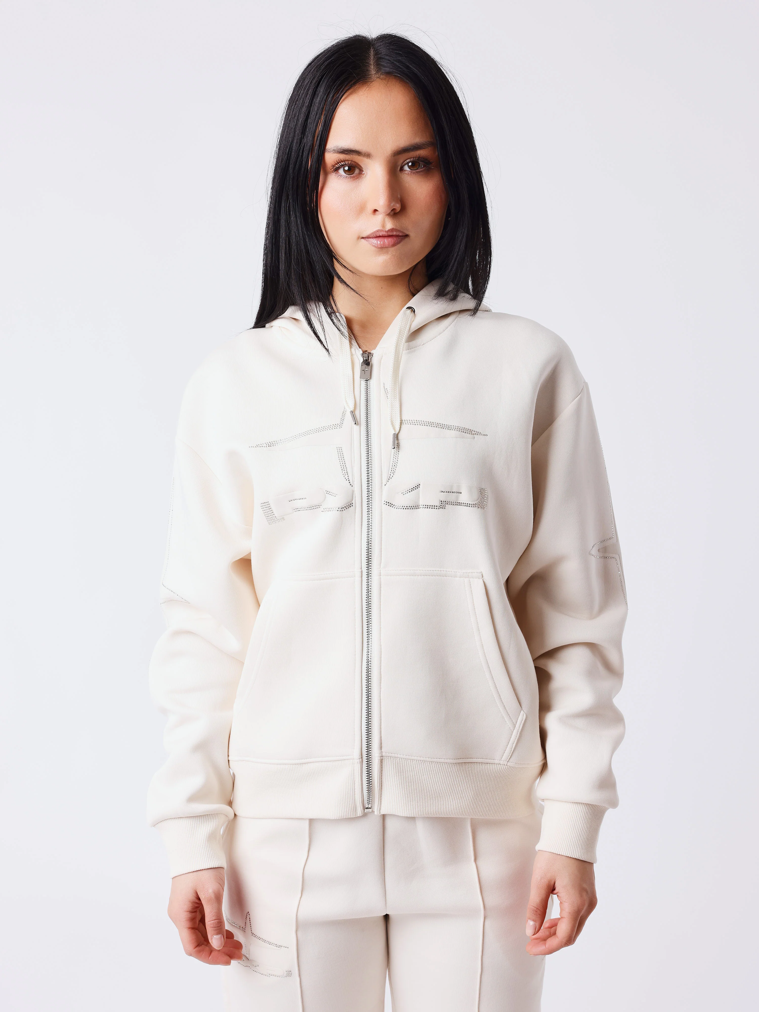 Sweat à capuche zippé Strassy