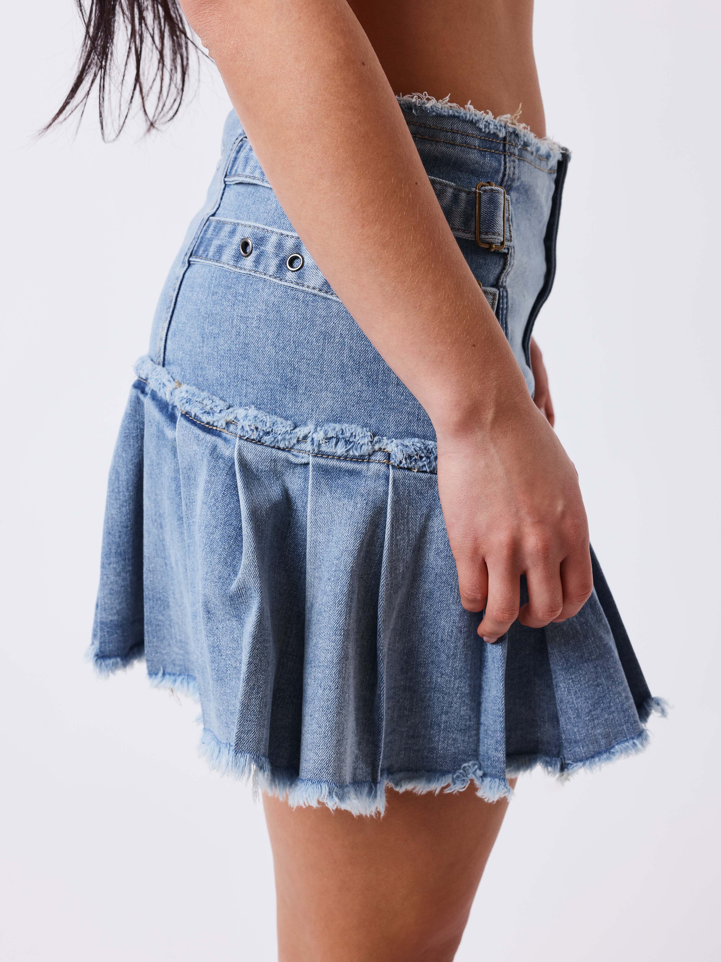Denim Jupe Frayed - Image 5