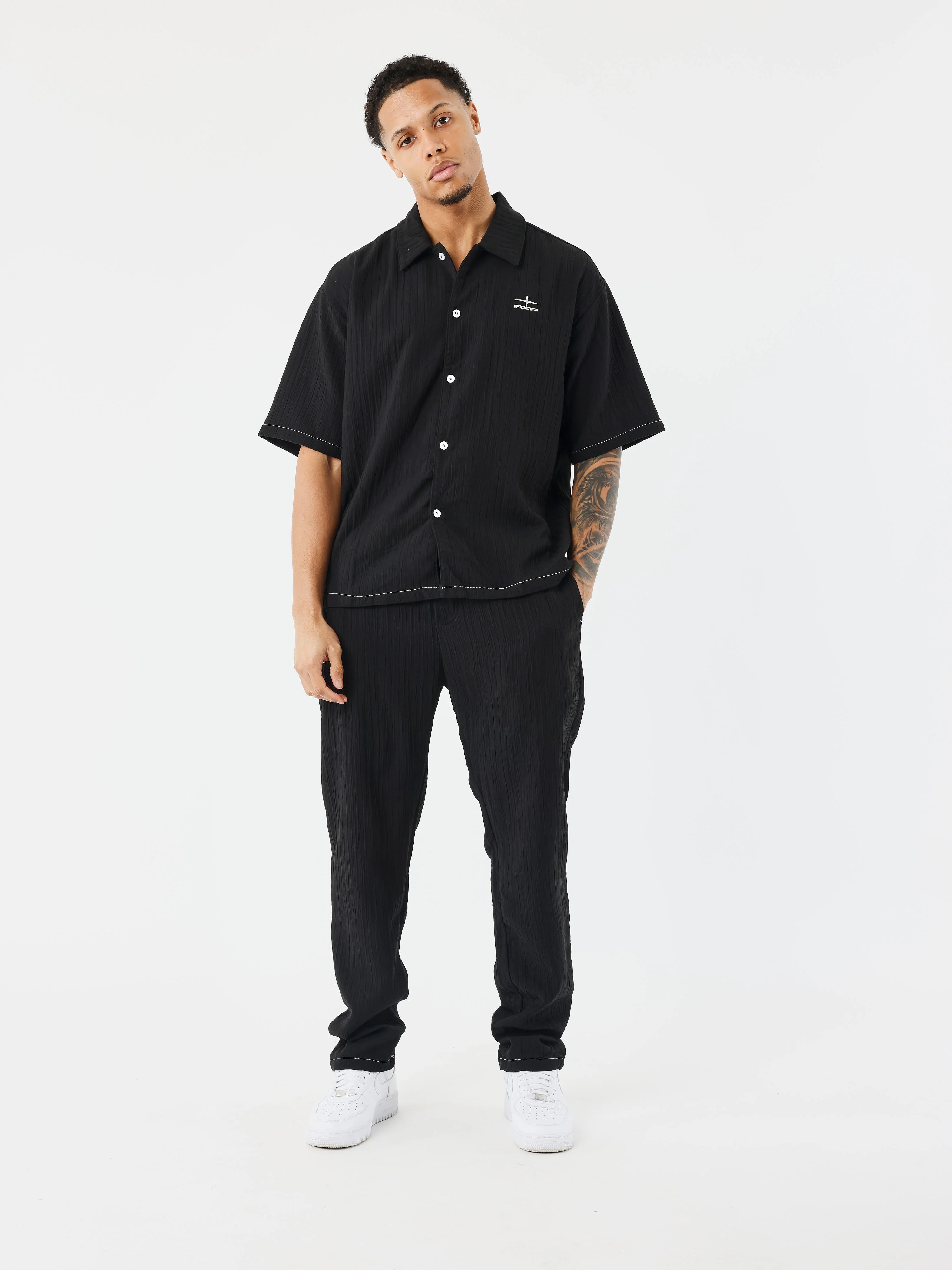 Pantalon décontractée plissée
