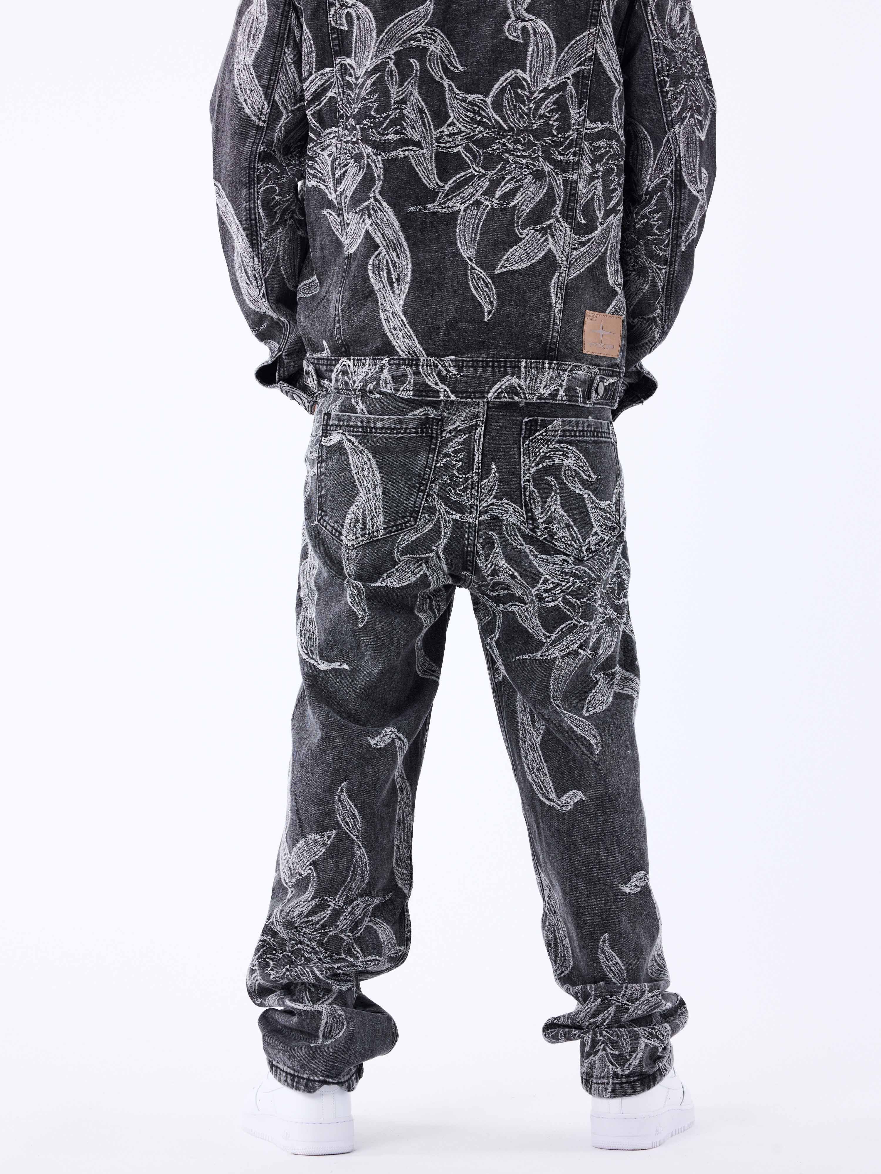 Pantalon en denim à motif floral - Image 3