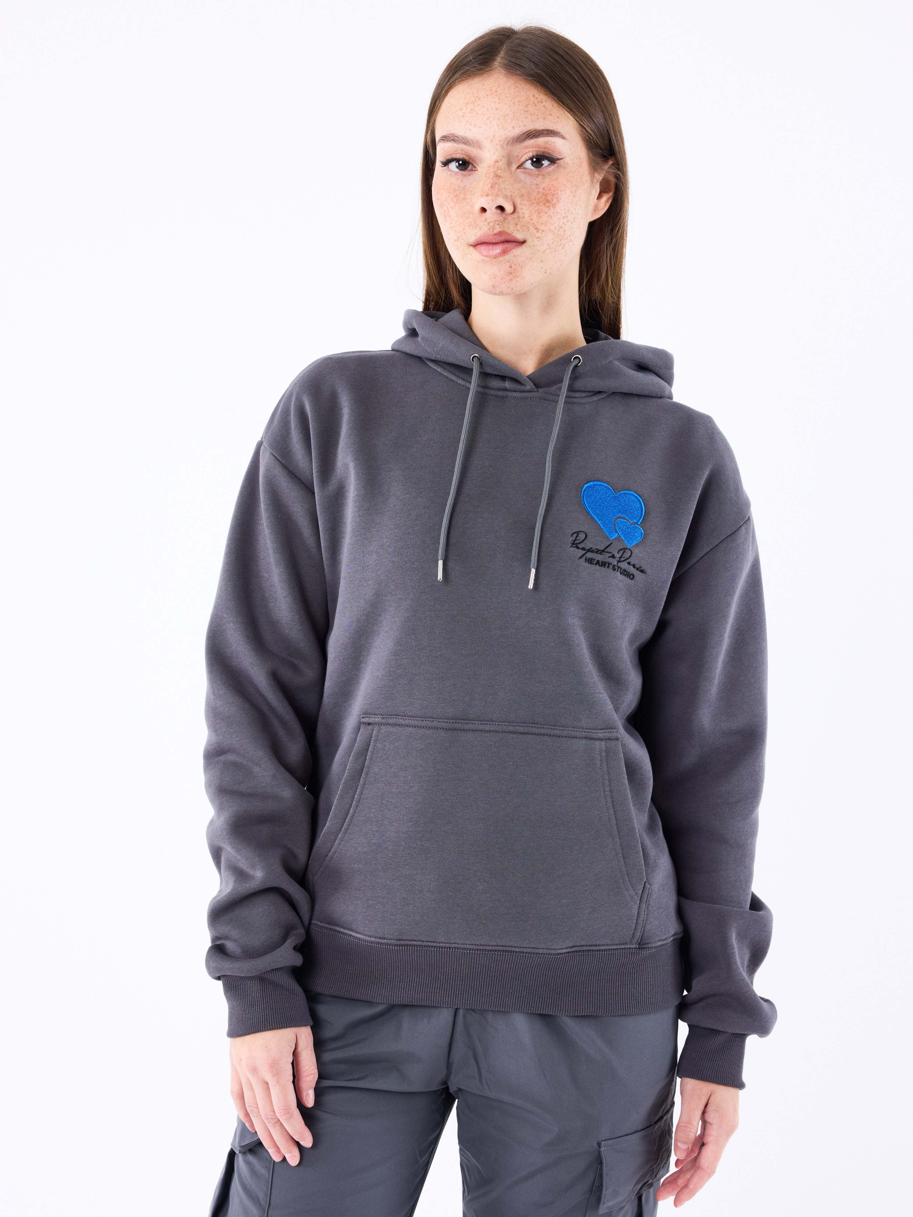 Sweat à Capuche broderie Cold hearts