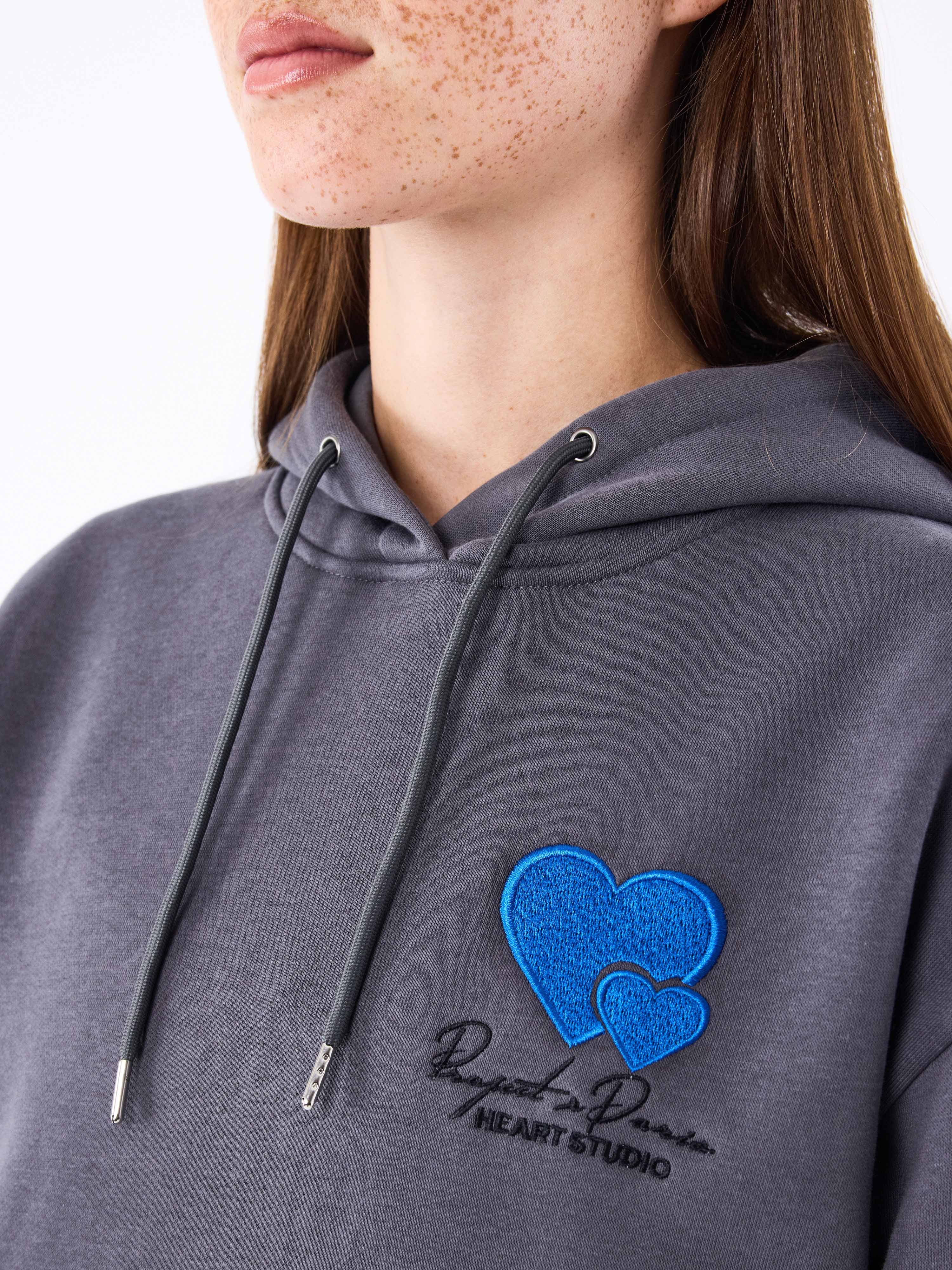 Sweat à Capuche broderie Cold hearts - Image 5