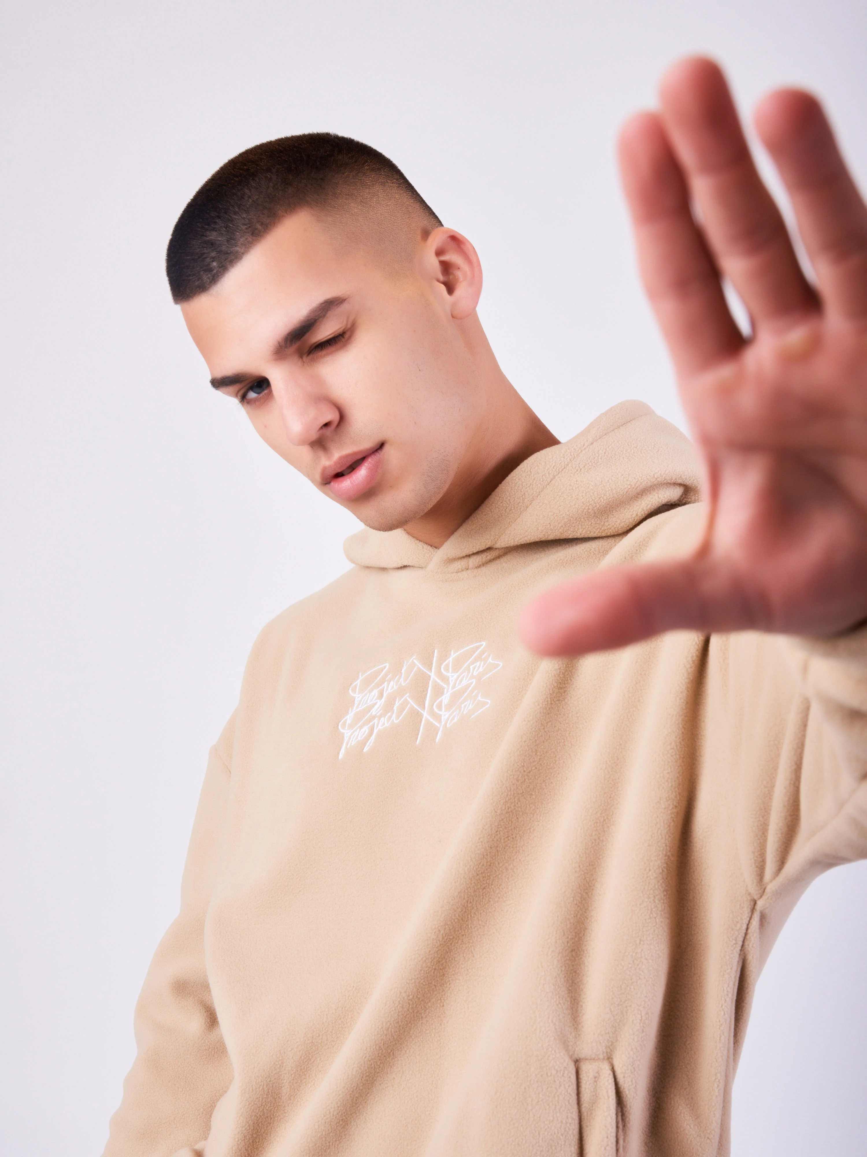 Sweat à Capuche polaire double logo