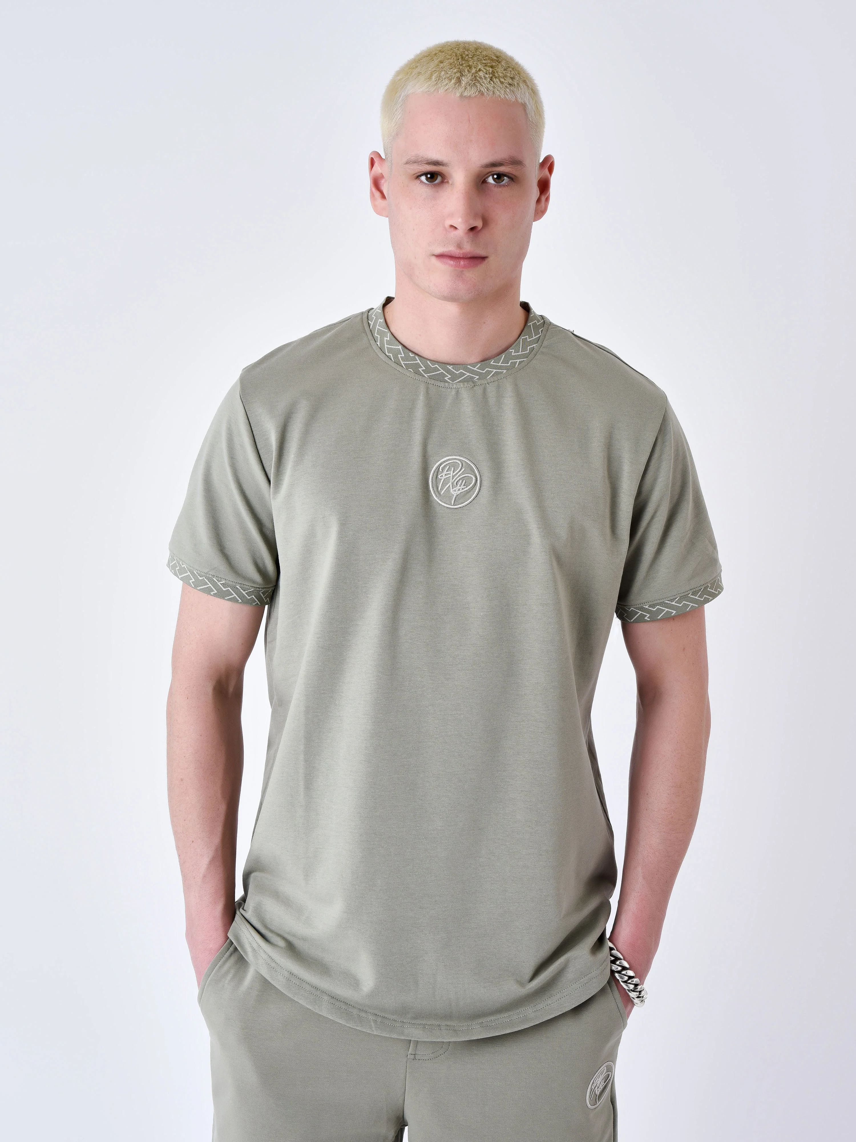T-shirt à détails tissé labyrinthe