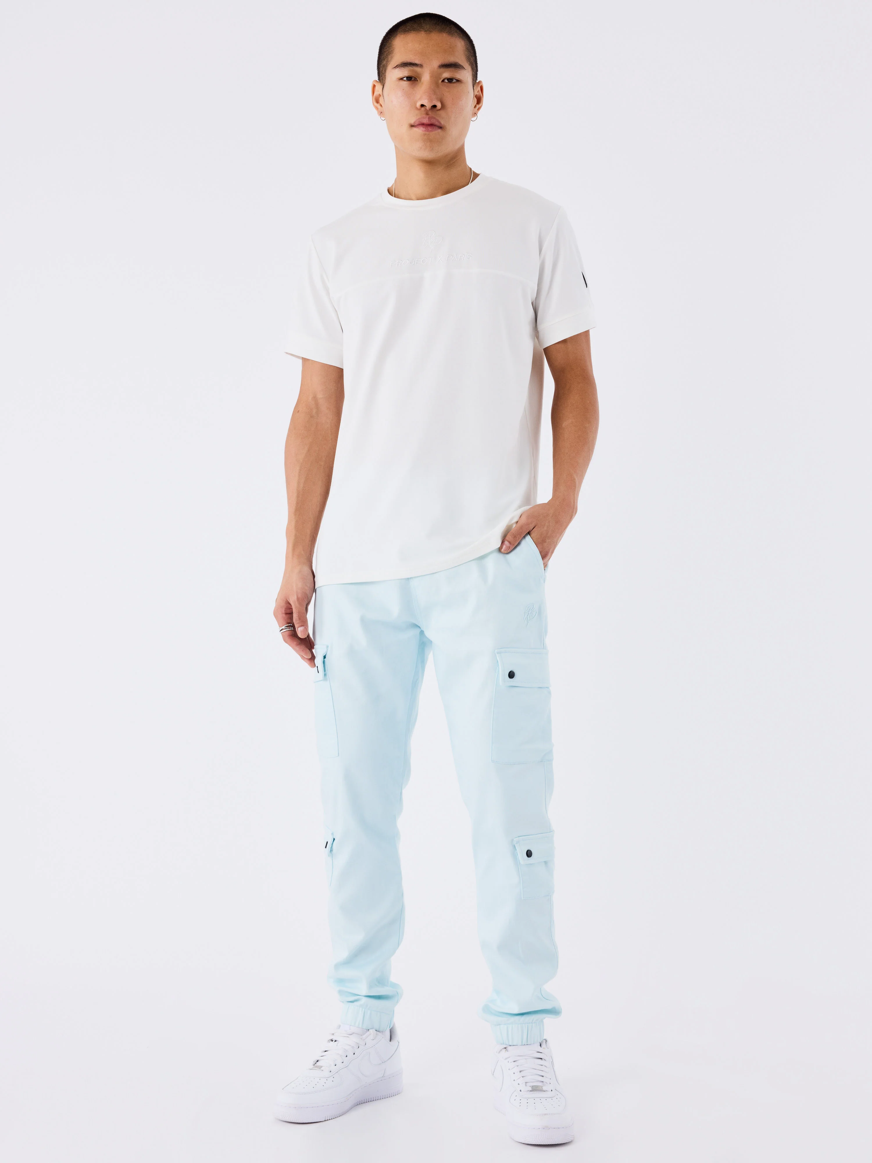 Cargo multi-poches avec serrage élastique