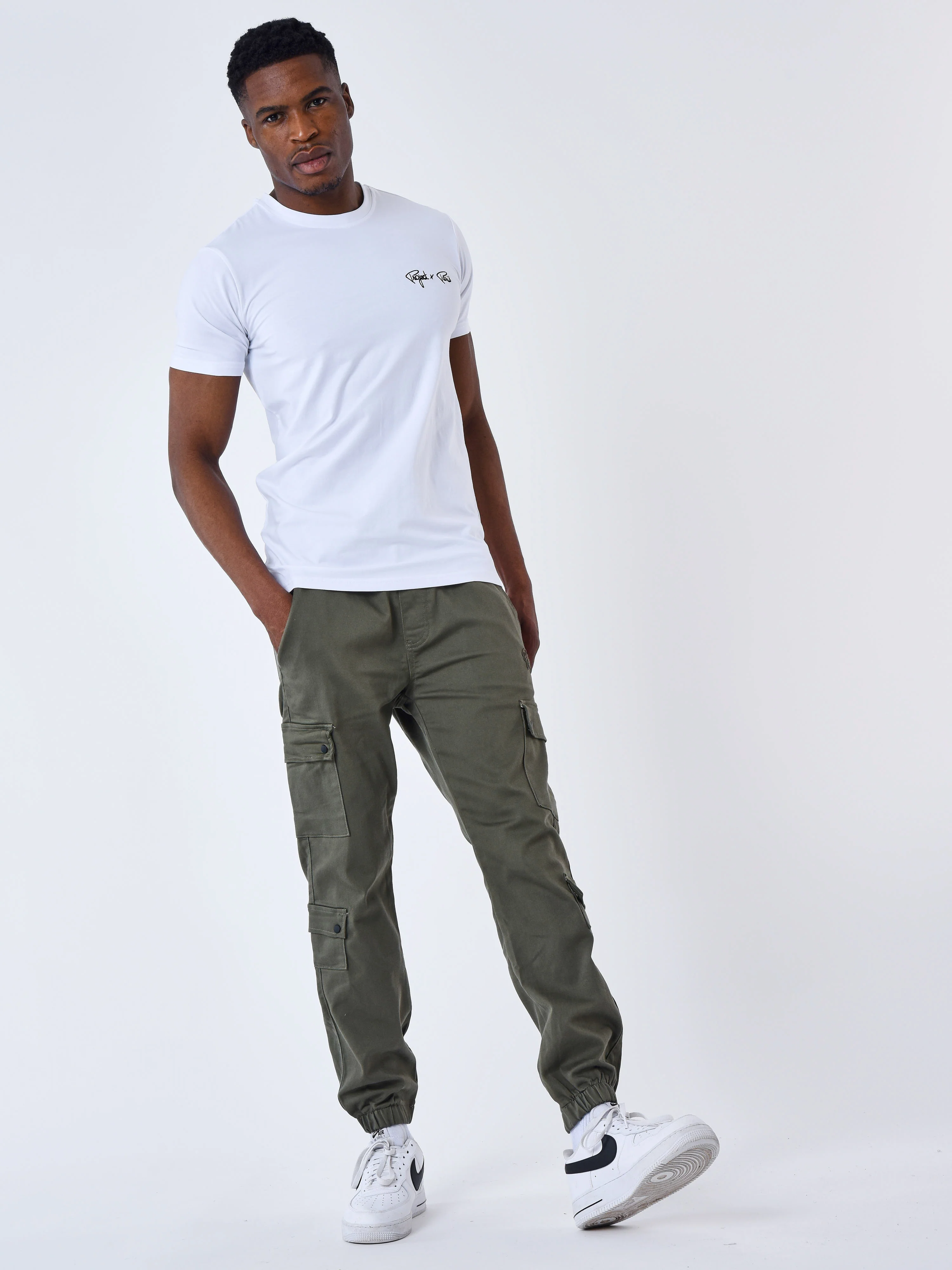 Cargo multi-poches avec serrage élastique