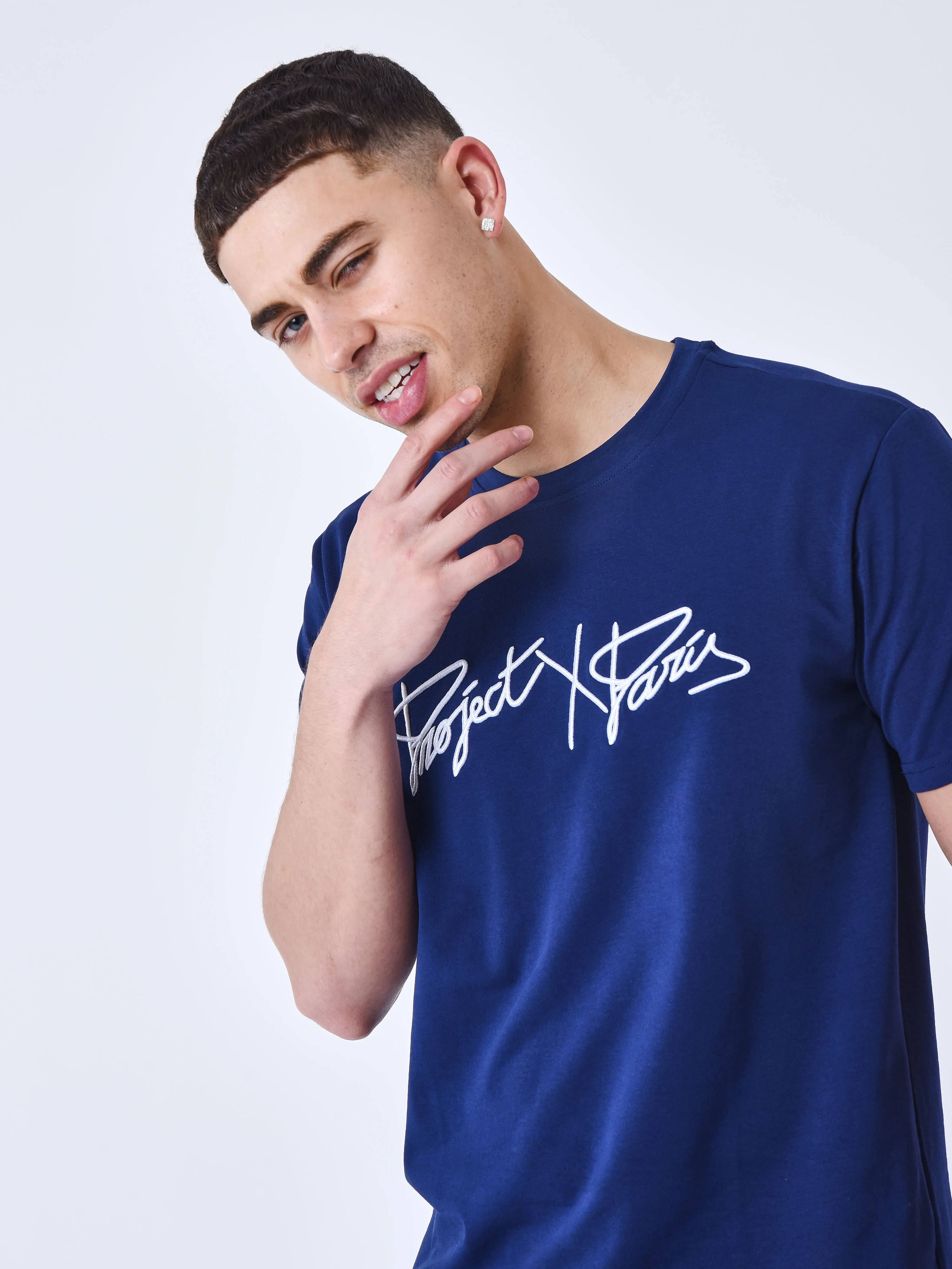 T-shirt basic full logo broderie